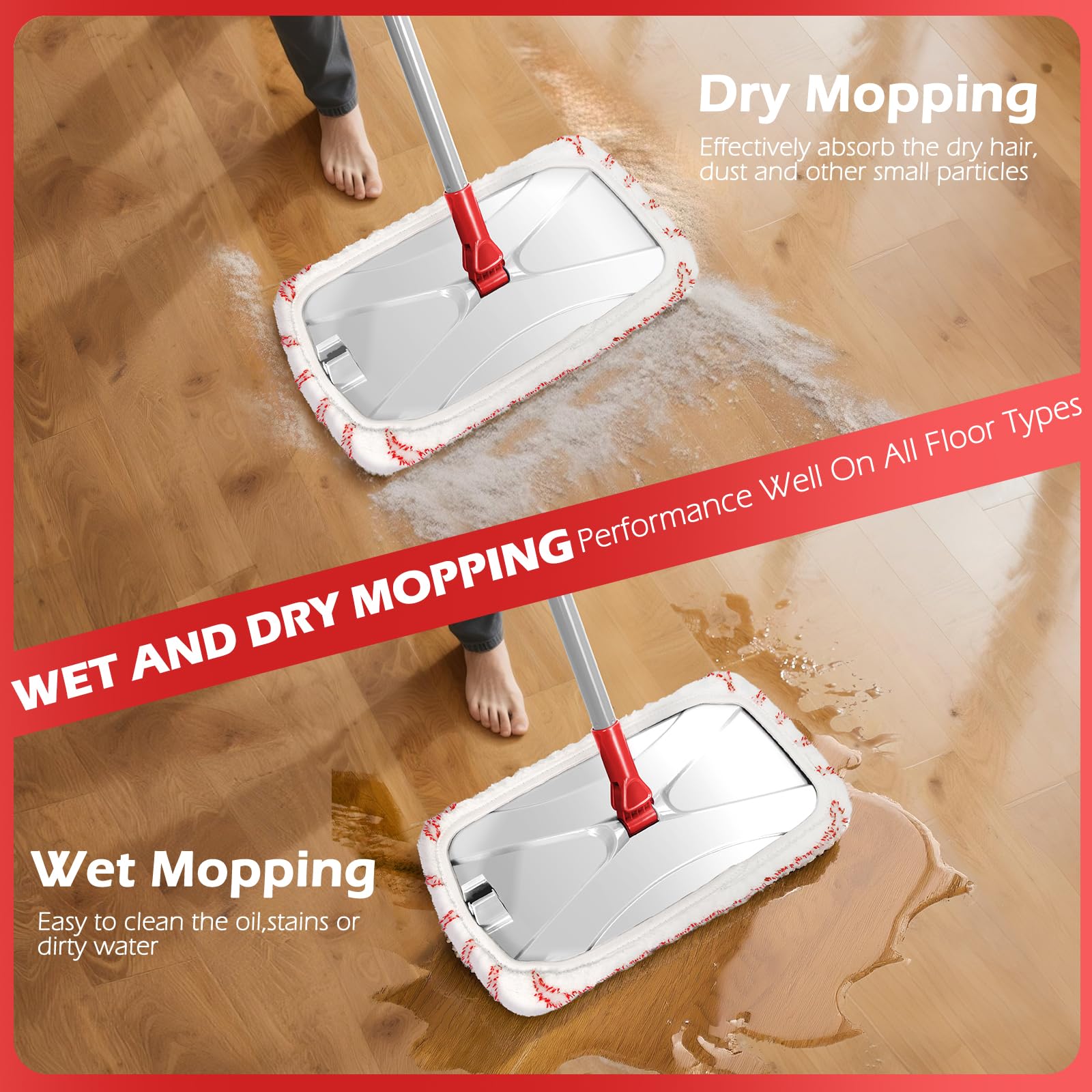 Extra Large Microfiber Mop for Floor Cleaning - ModHome Supplies