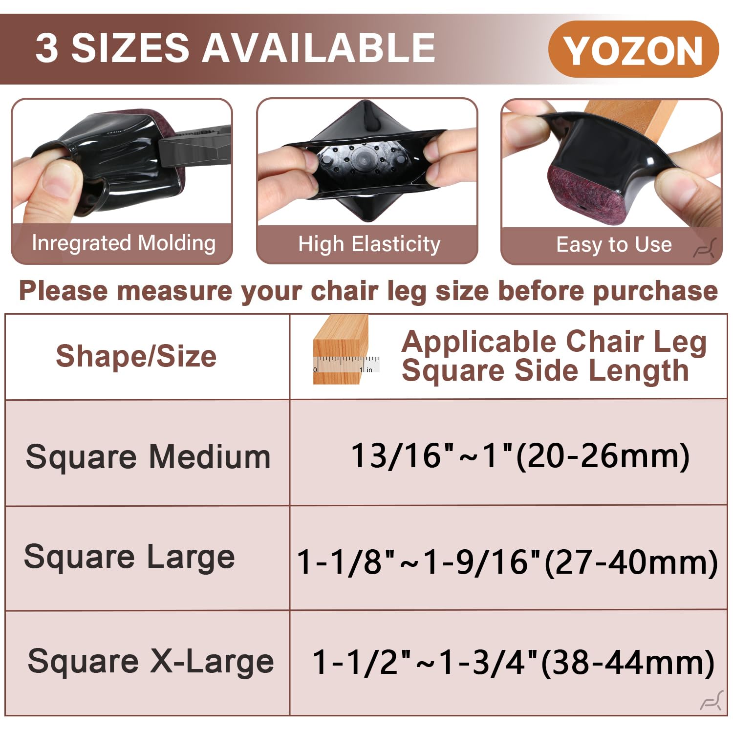 Chair Leg Floor Protectors Silicone Caps Felt Strengthen Bottom