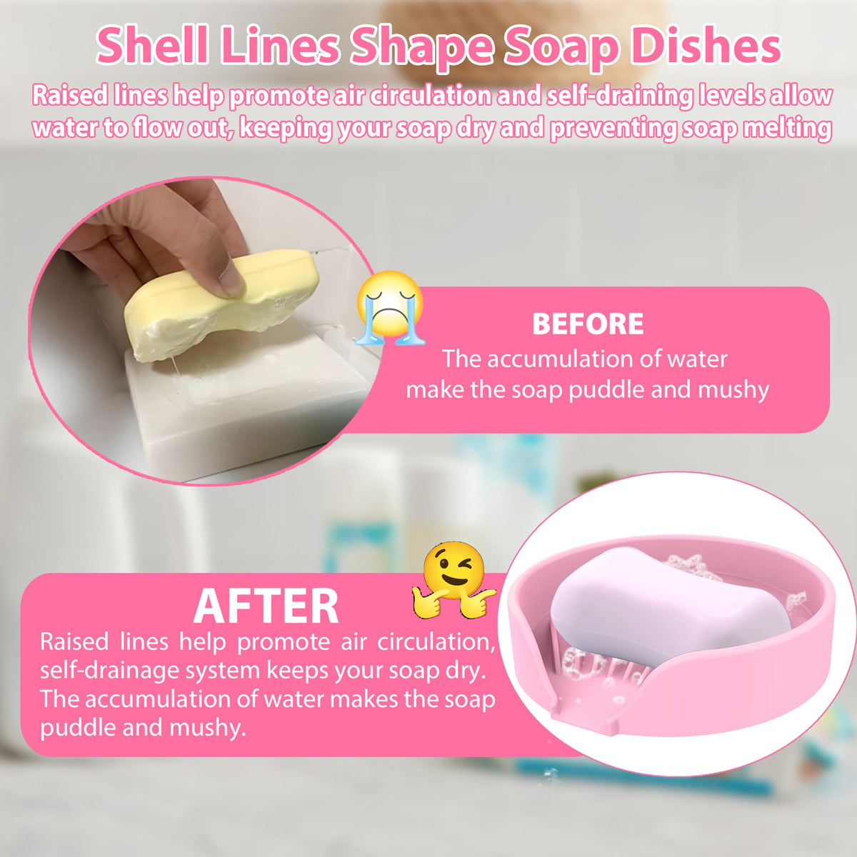 Self Draining Soap Dish