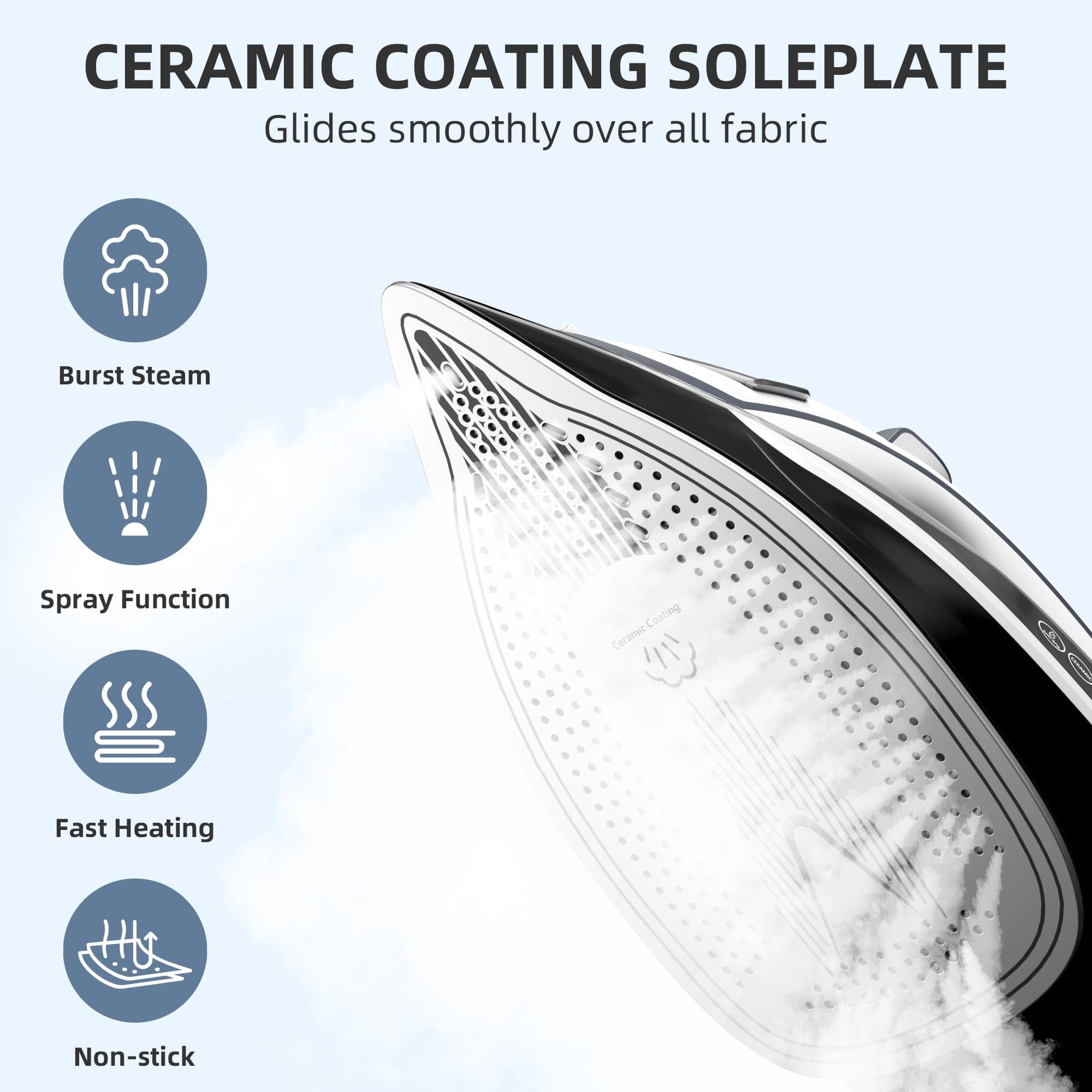 1700W Steam Iron for Clothes