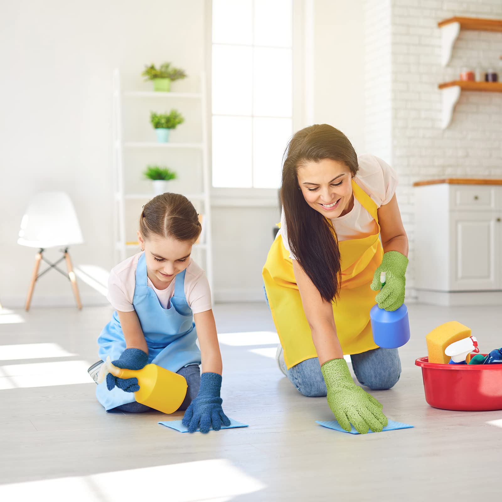 6 Pcs Microfiber Dusting Mitt Plant Cleaning