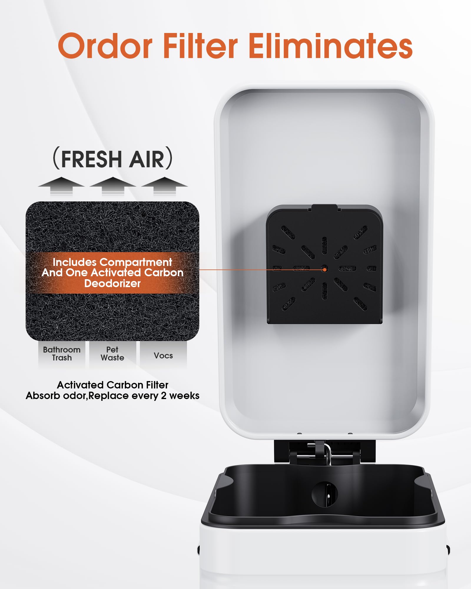 Small Trash Can with Lid Soft Close
