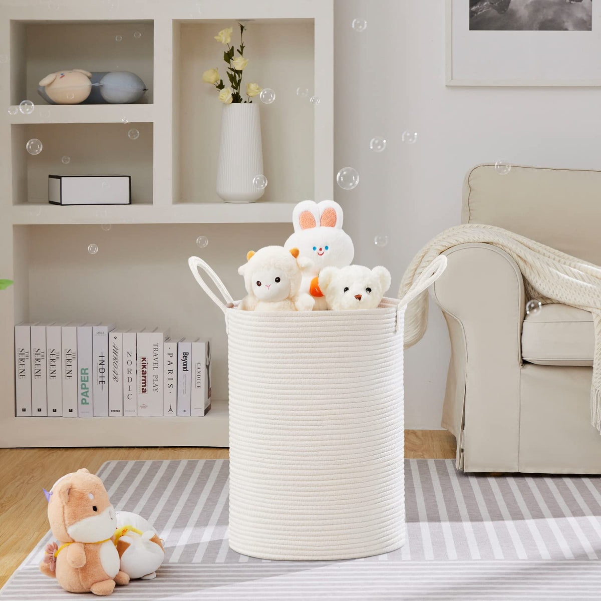72L Tall Woven Laundry Basket Hamper
