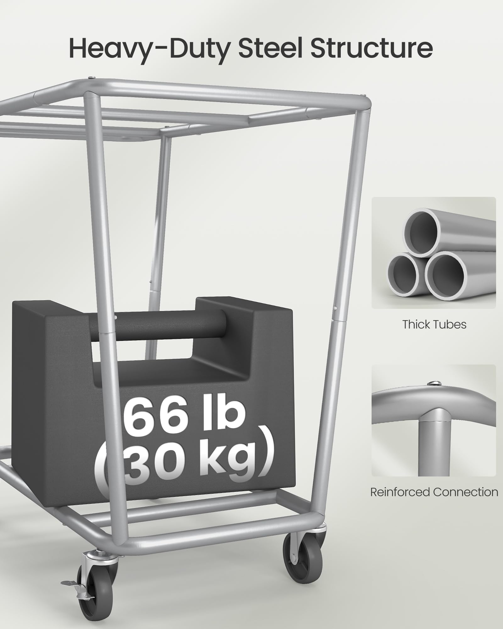 Laundry Basket with Wheels - ModHome Supplies