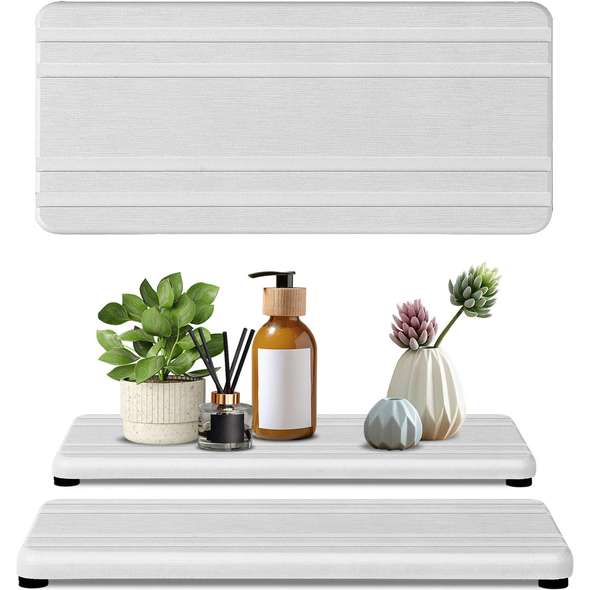 2PCS Water Absorbing Stone Tray (2 Count)