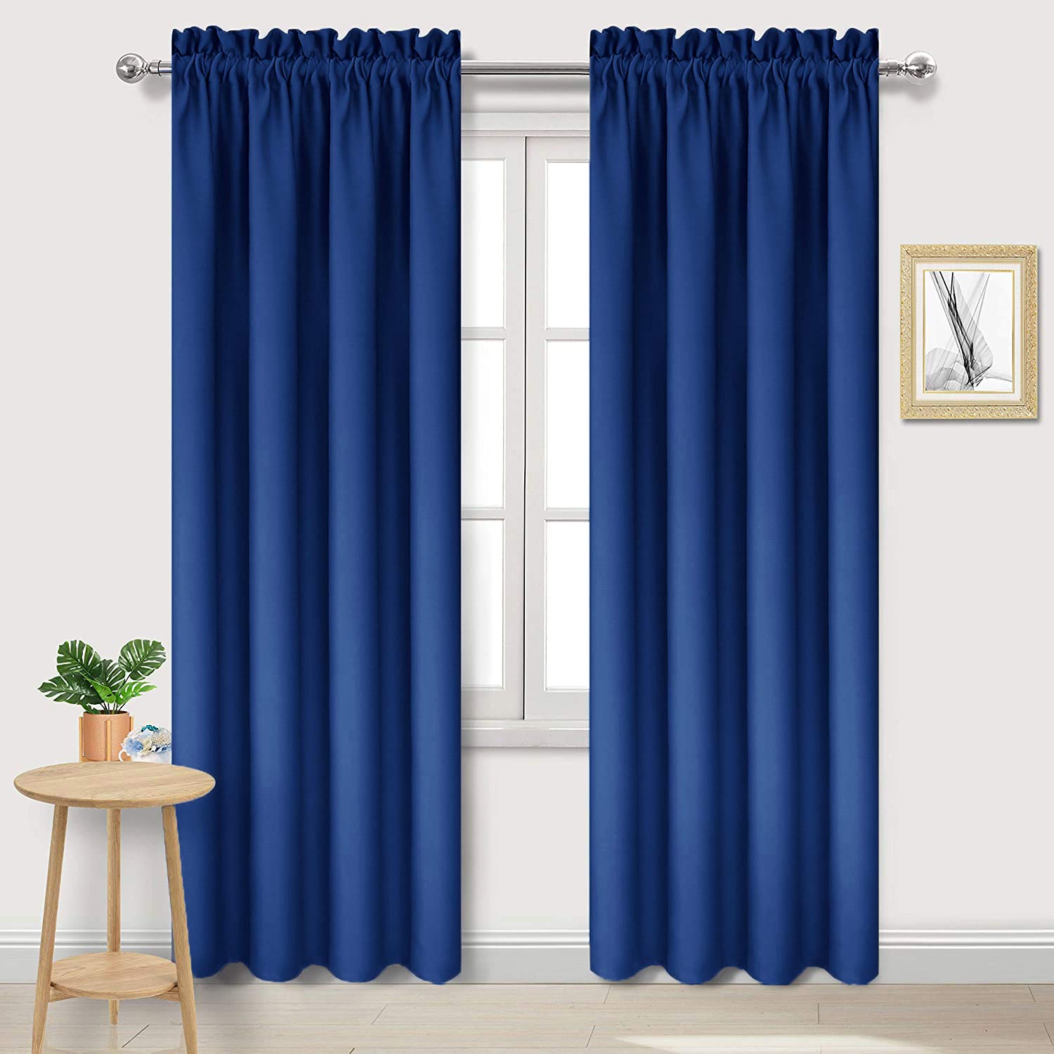 Blackout Curtains for Bedroom Living Room 38 x 84 Inch Long 2 Panels (2 Count)