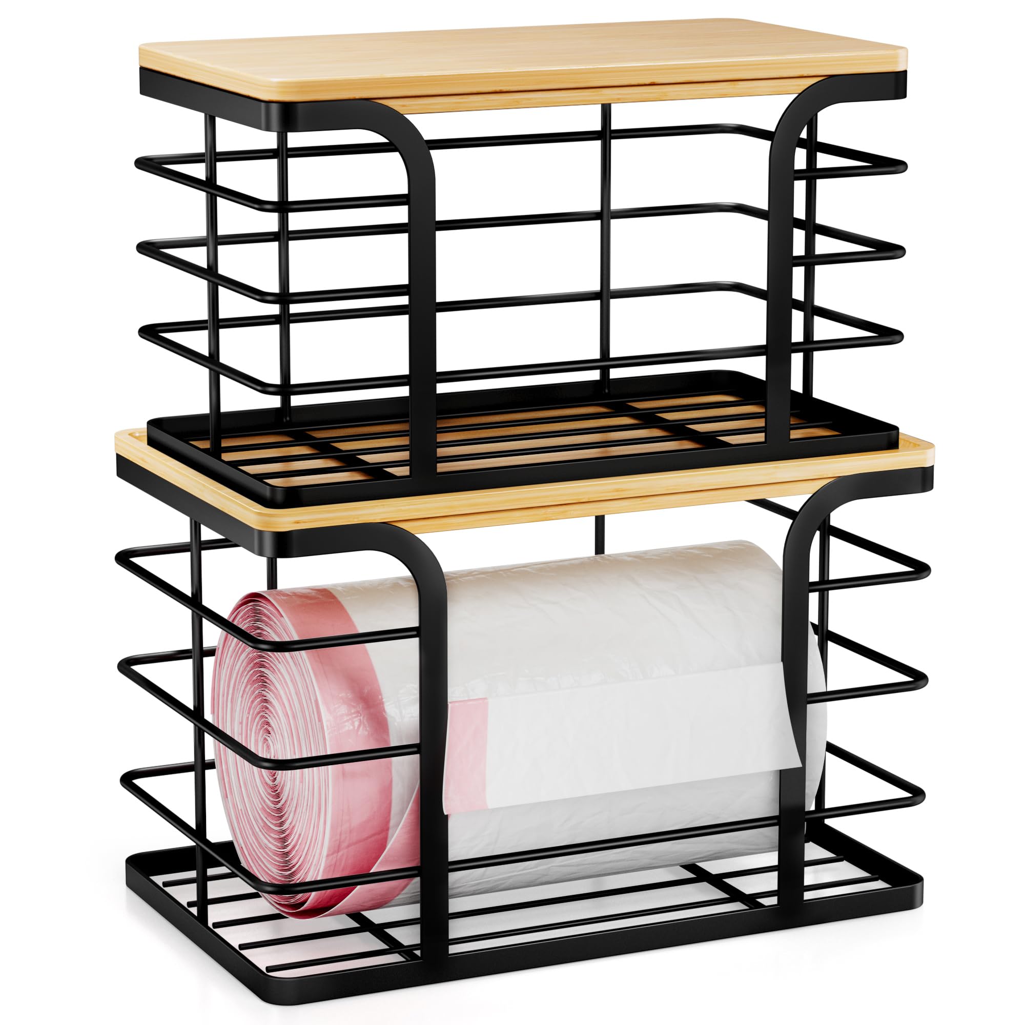 2 Pack Stackable Storage for Kitchen Laundry Pantry Organizers (2 Count)