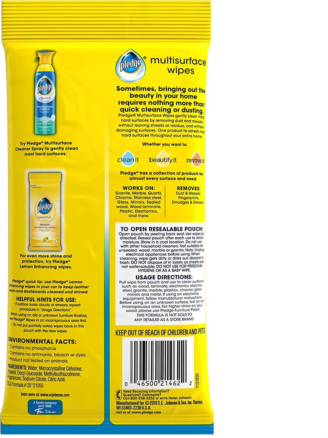 Multi Surface Furniture Polish Wipes (25 Count)