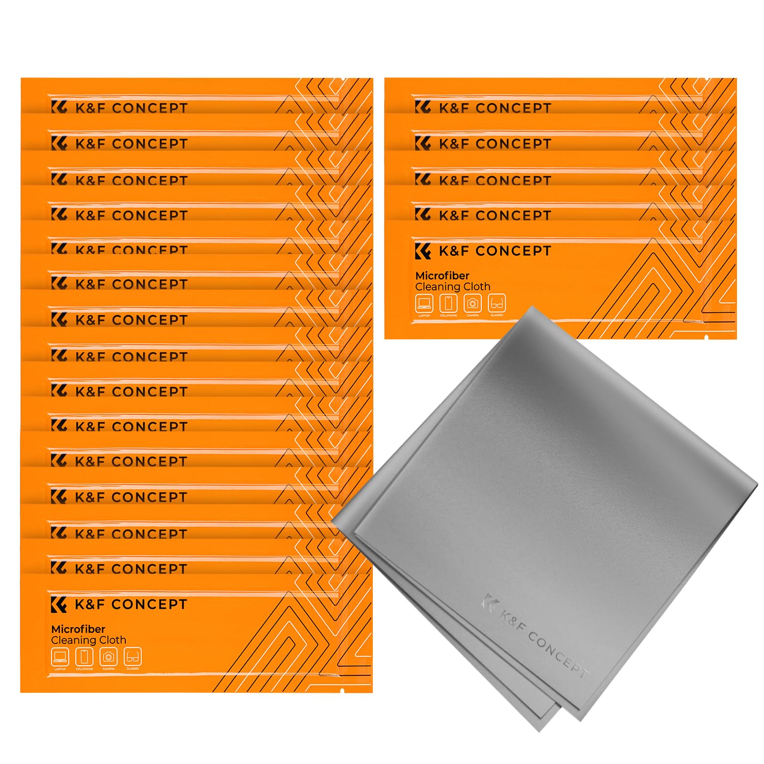 Microfiber Cleaning Cloths Grey X20 (20 Count)