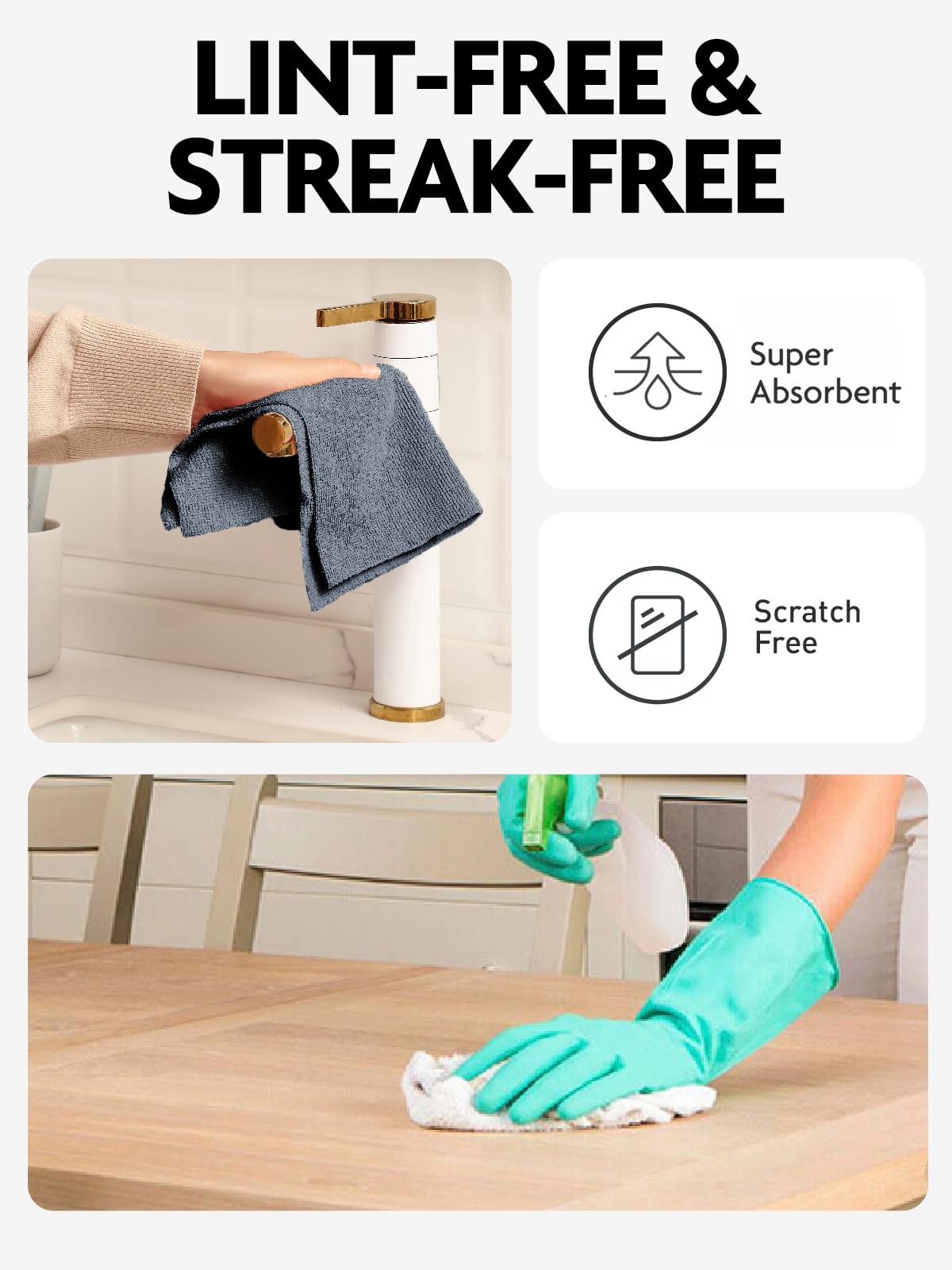 Microfiber Cleaning Cloth Rolls (150 Count)