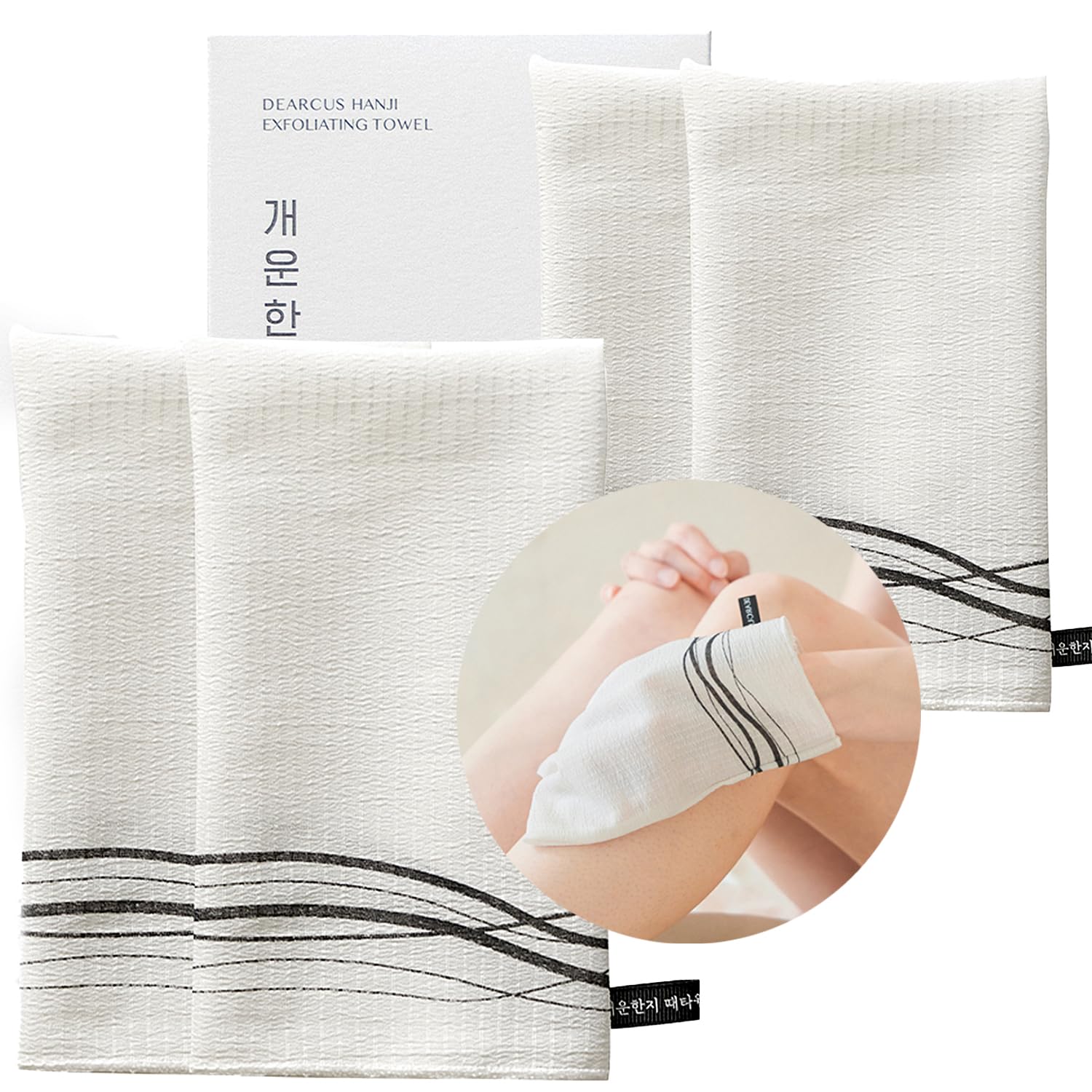 Korean Exfoliating Washcloth 4 Pack (4 Count)