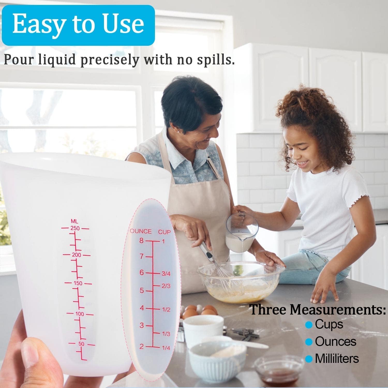 Silicone Measuring Cups (3 Count)