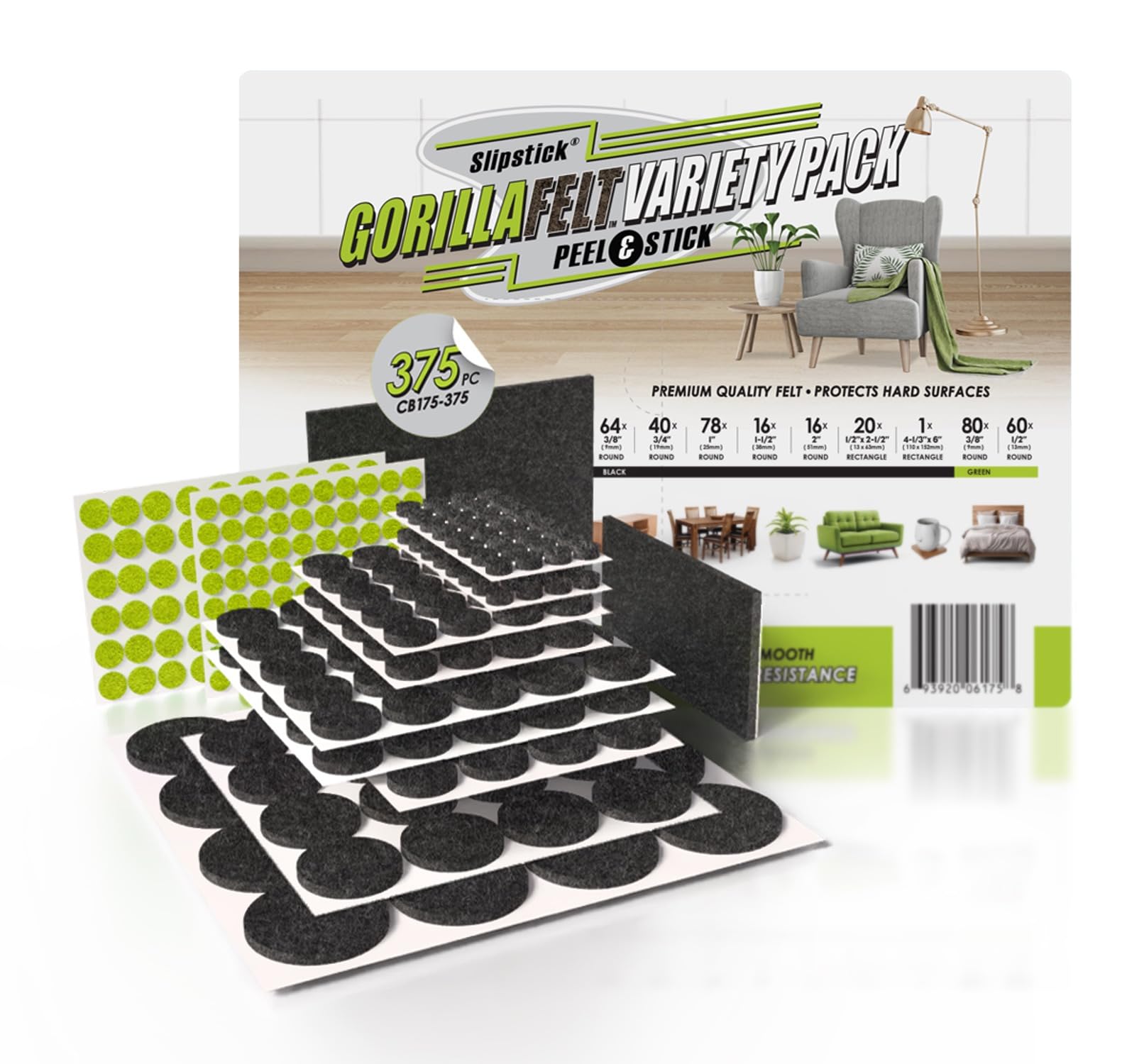 Gorilla Felt Furniture Pads (375 Count)