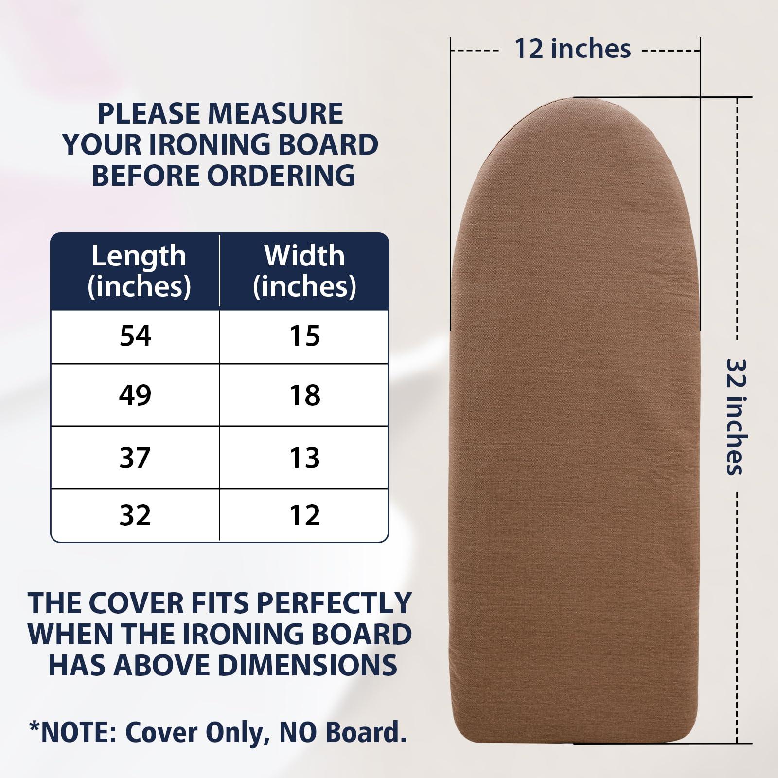 Ironing Board Cover 12 x 32 inch