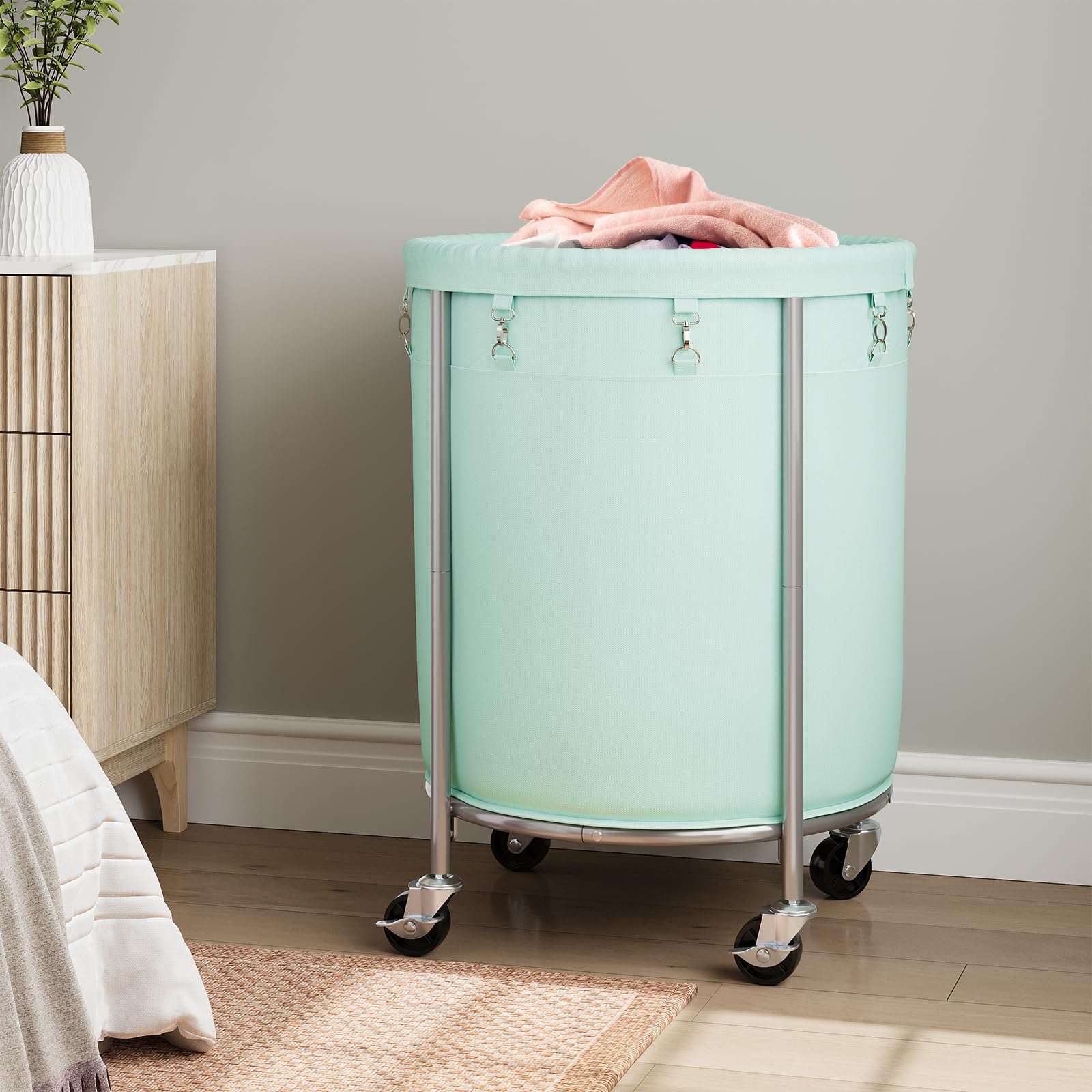 Laundry Basket with Wheels