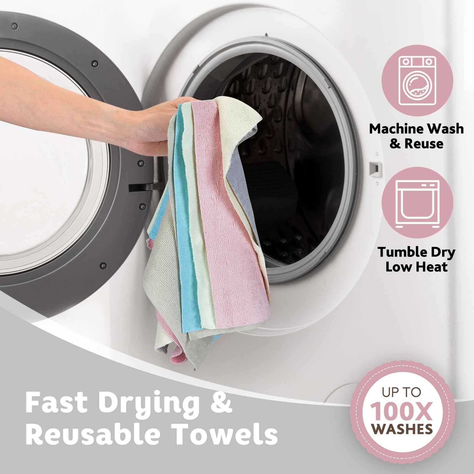 Matthew Microfiber Cleaning Cloth Roll 72Pack (72 Count)