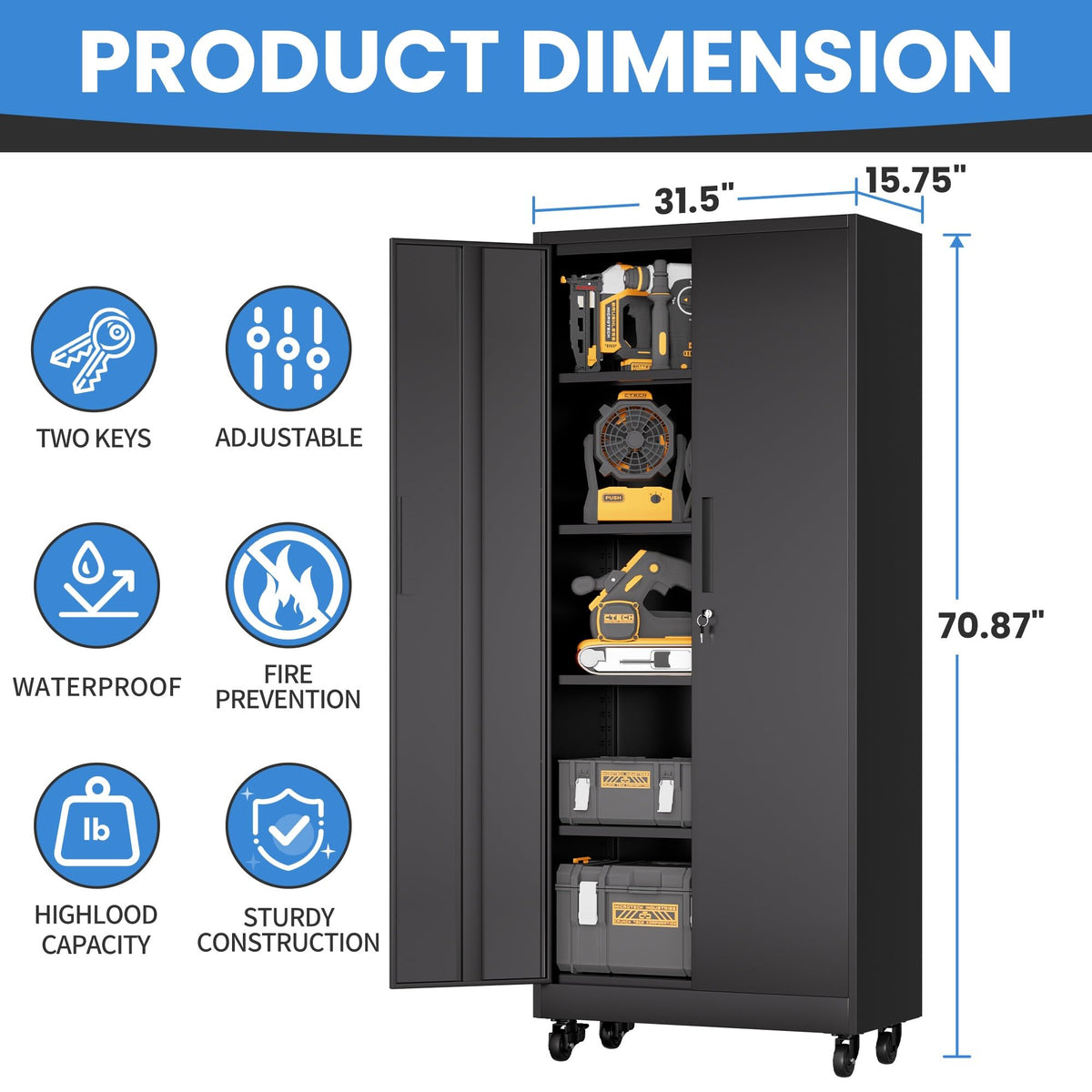 Metal Storage Cabinet for Garage