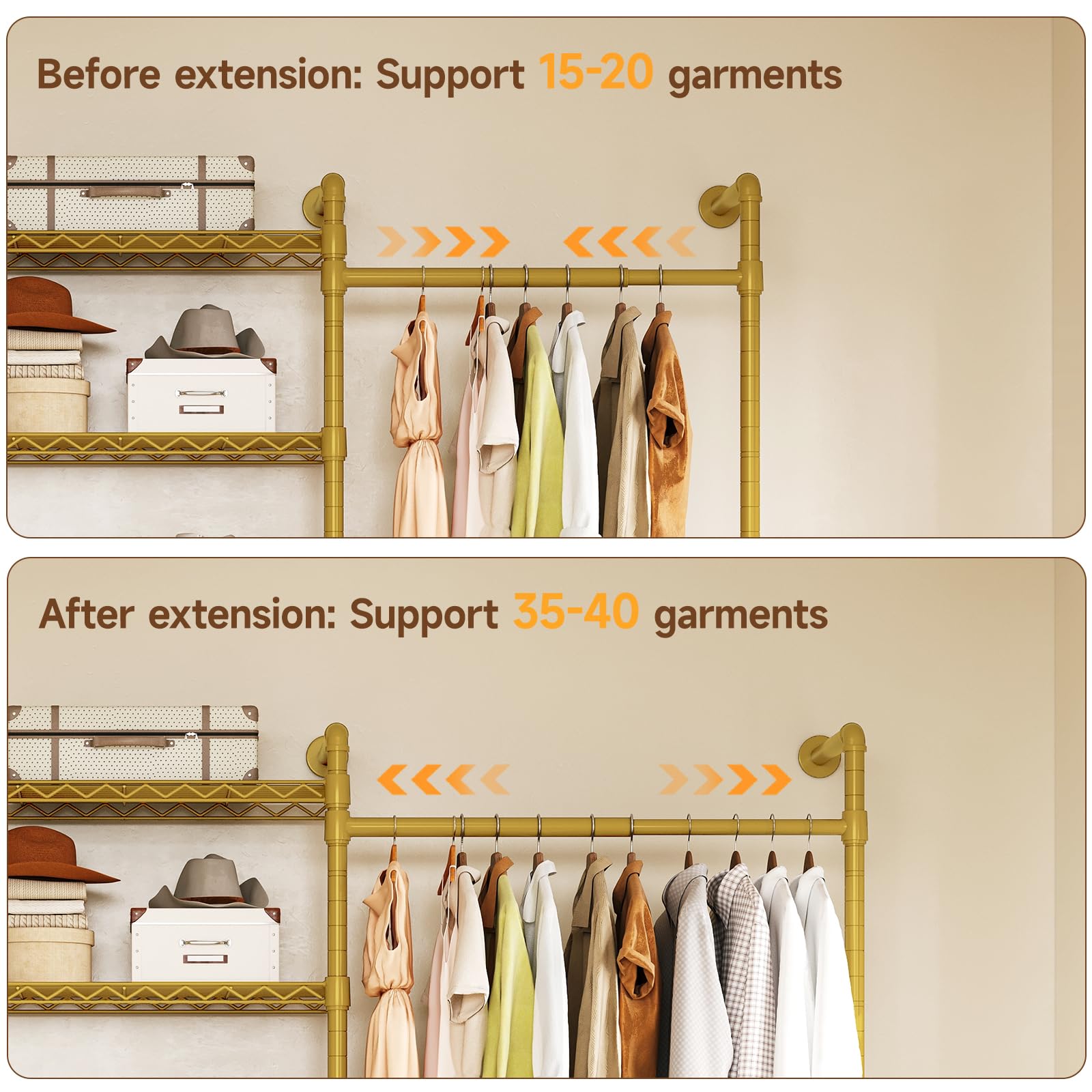 H3 Expandable Wall Mounted Closet System