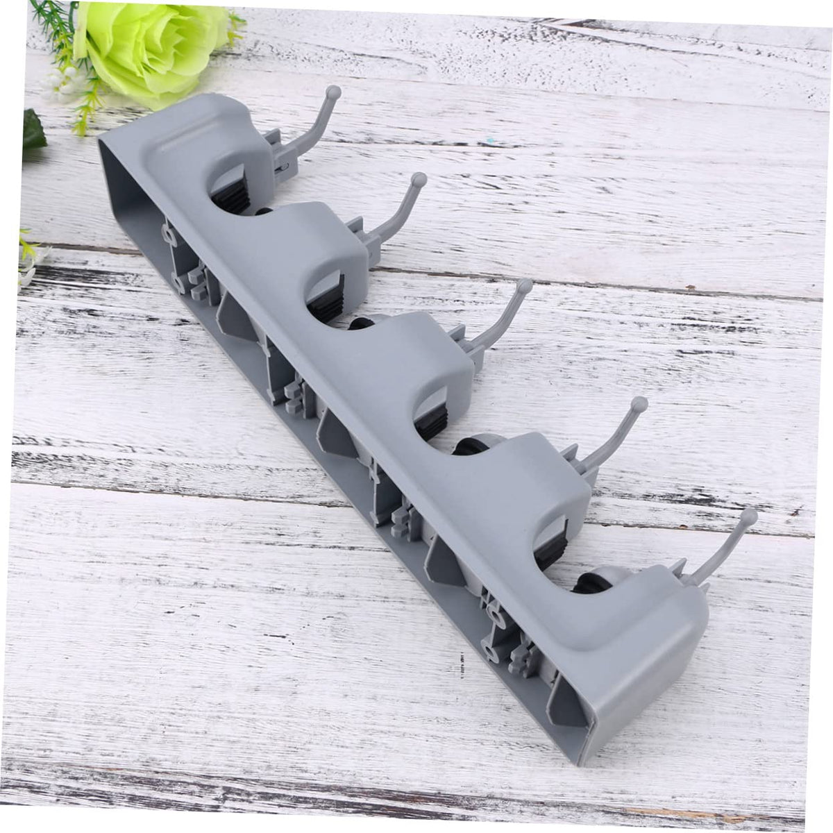 Multifunction Wall Mounted Mop Holder with Positions Hooks Bathroom Organizer for Brooms Cleaning Tools Easy Installation Space Saving Design