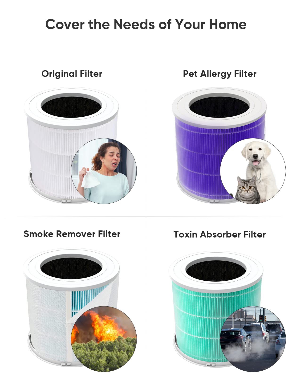 HEPA Air Purifiers for Home Large Room Up to 2200ft²