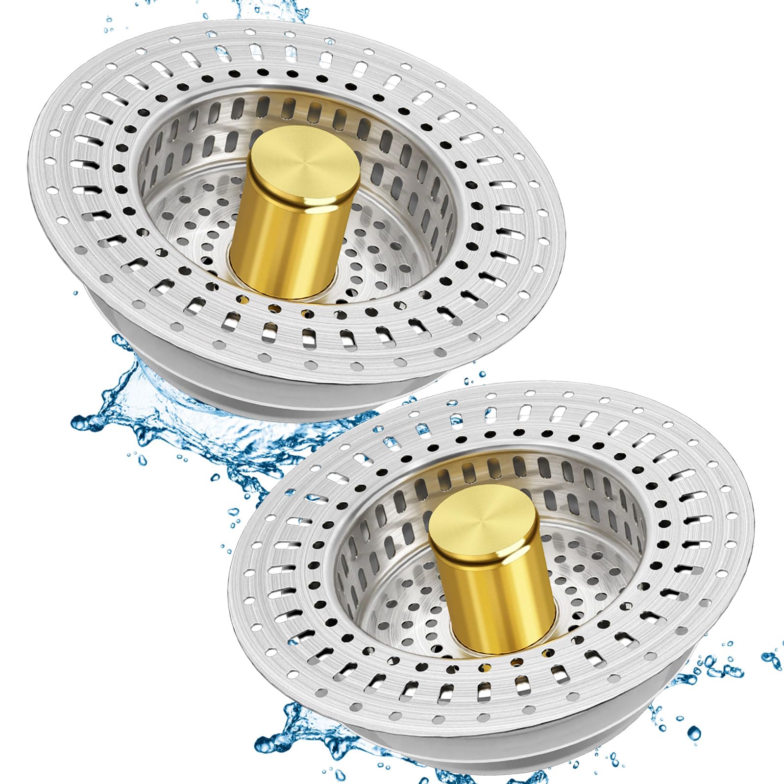 Upgraded 3 in 1 Kitchen Sink Drain Filter (2 Count)
