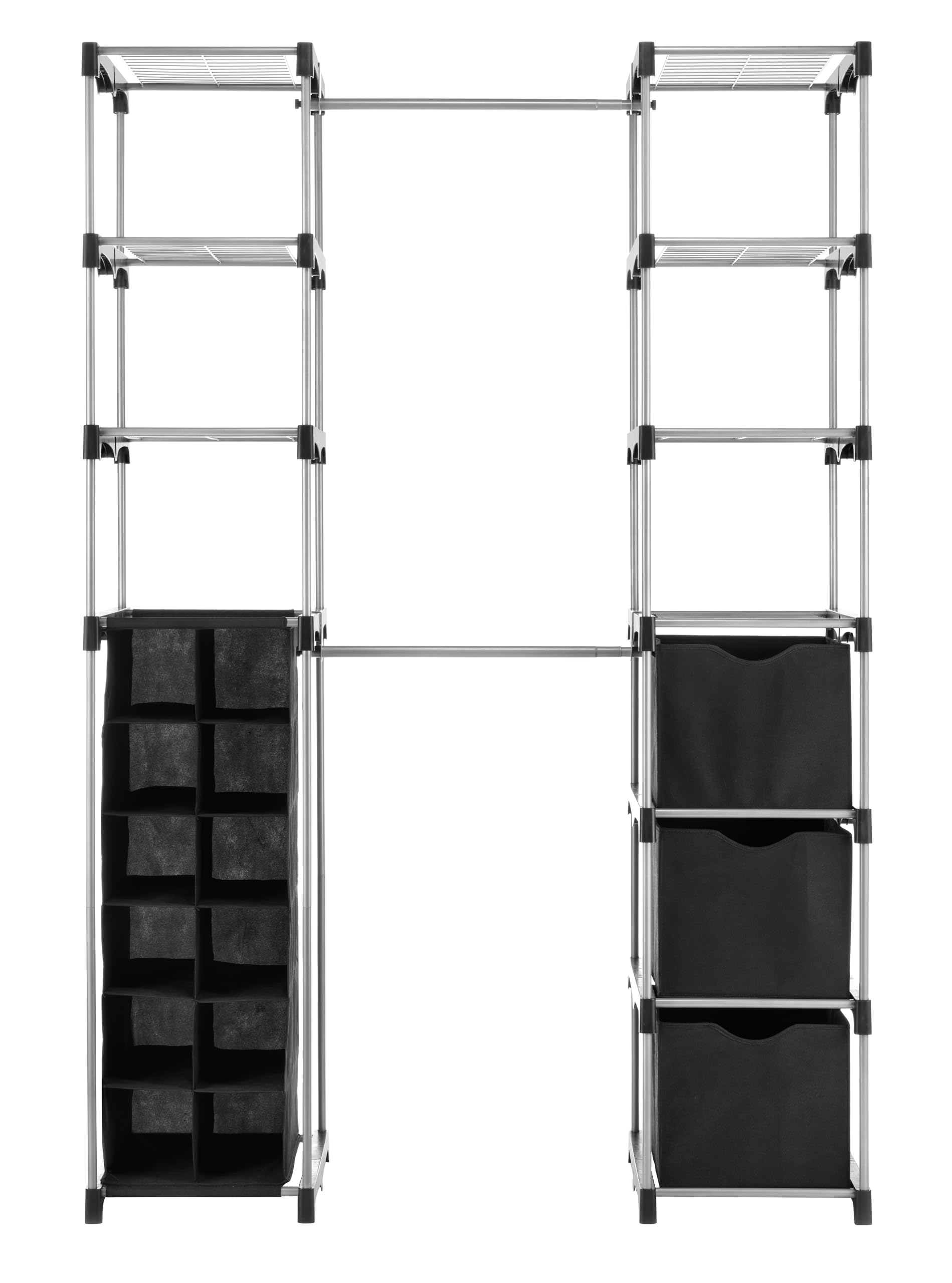 Deluxe Double Rod Adjustable Closet Organization System
