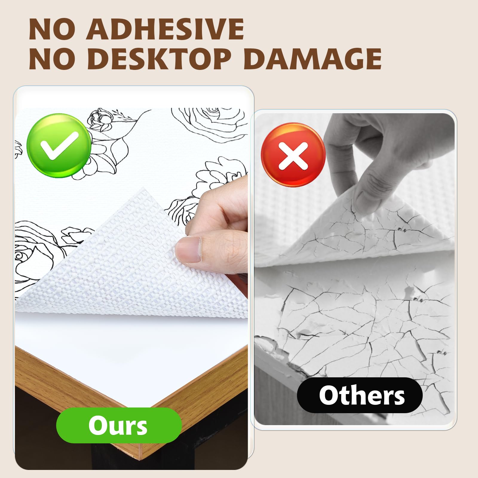 Shelf Liners for Kitchen Cabinets 11.8in x 20FT Non Adhesive Drawer Liner (20 Sq Ft)