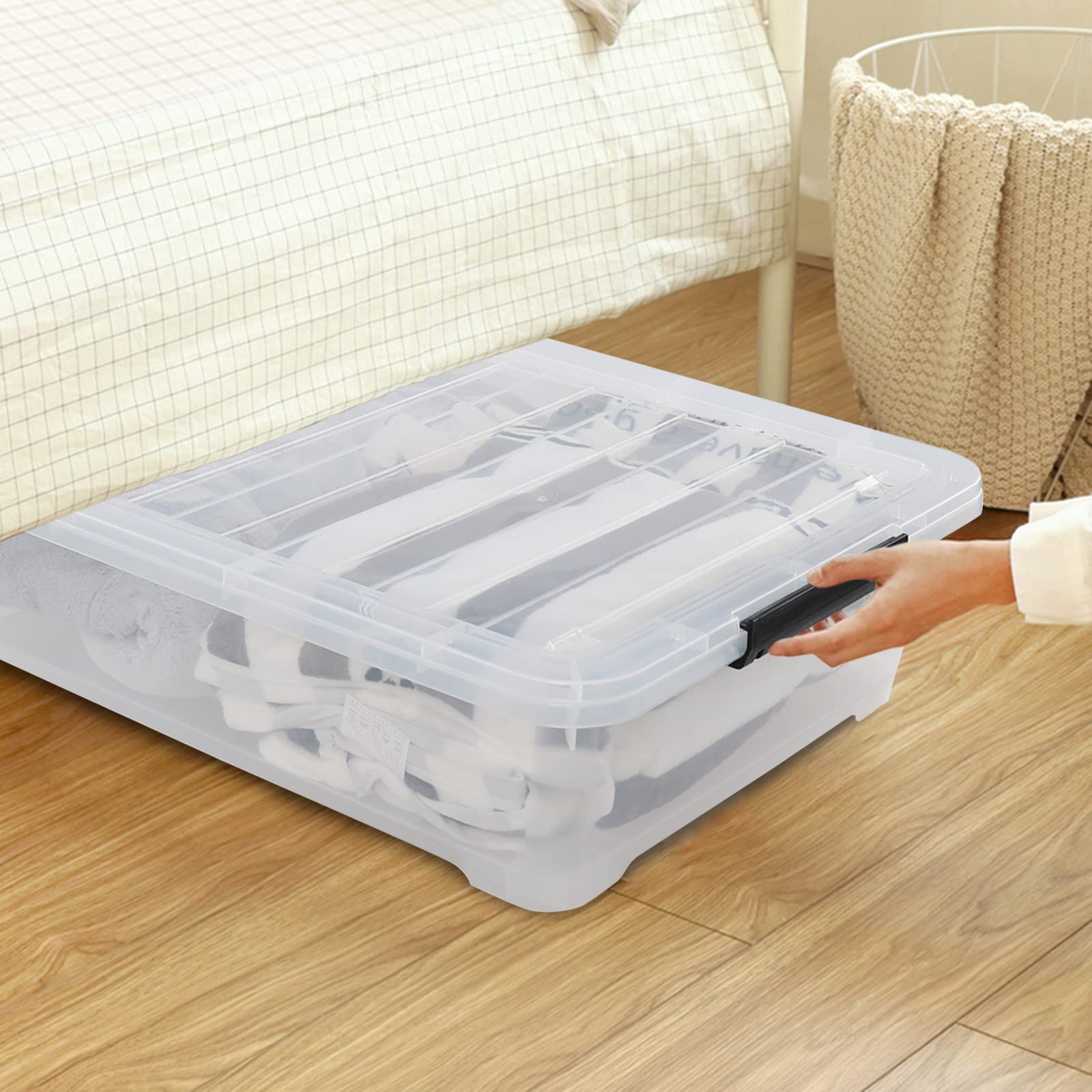 40 Qt Under Bed Box with Wheels (4 Count)