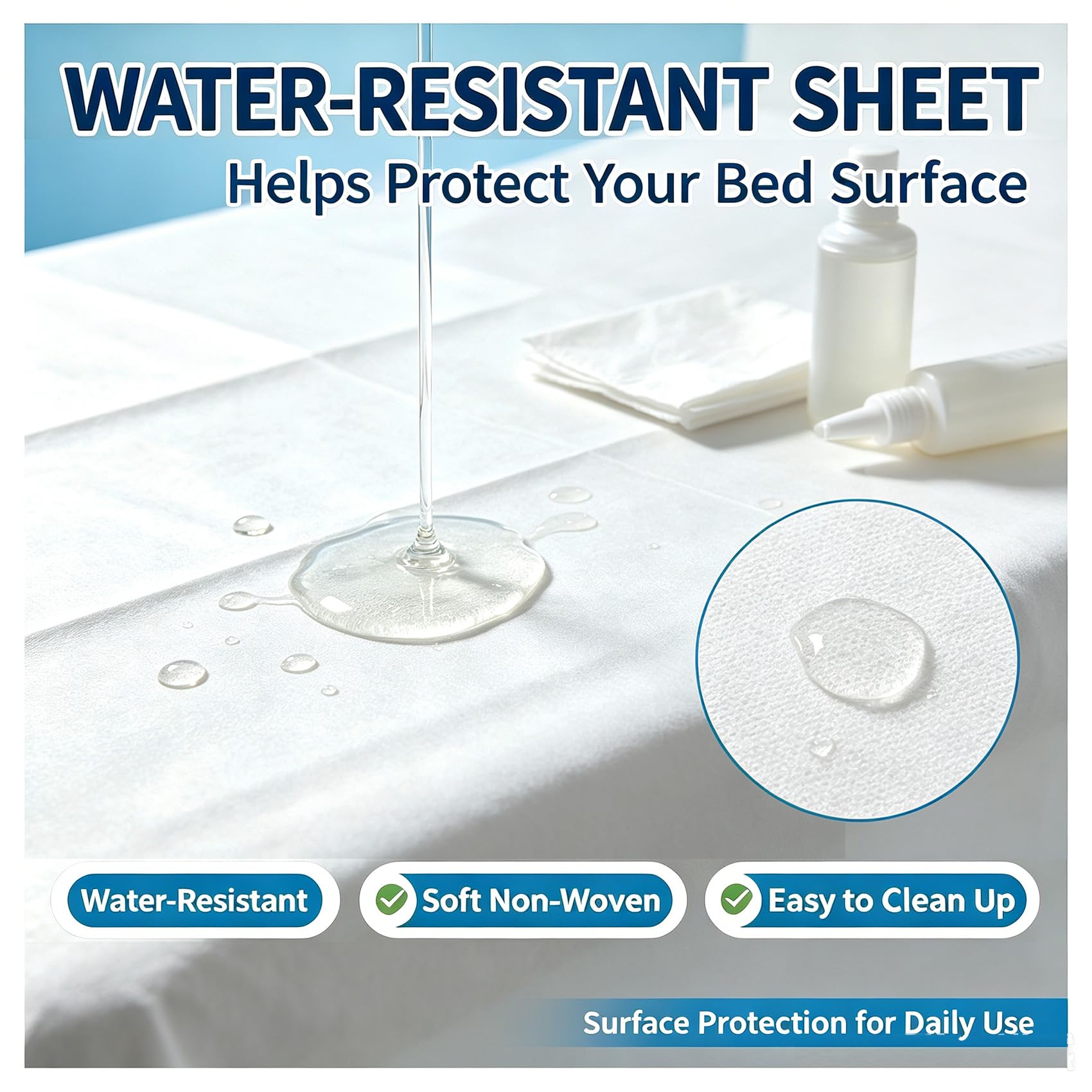 50 PCS Massage Table Sheets Disposable Spa Bed Cover 75"x31" Oil (50 Count)