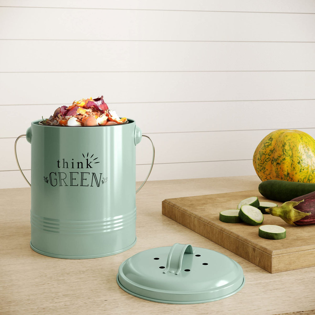 1.2 Gallon Kitchen Counter Compost Bin with Lid