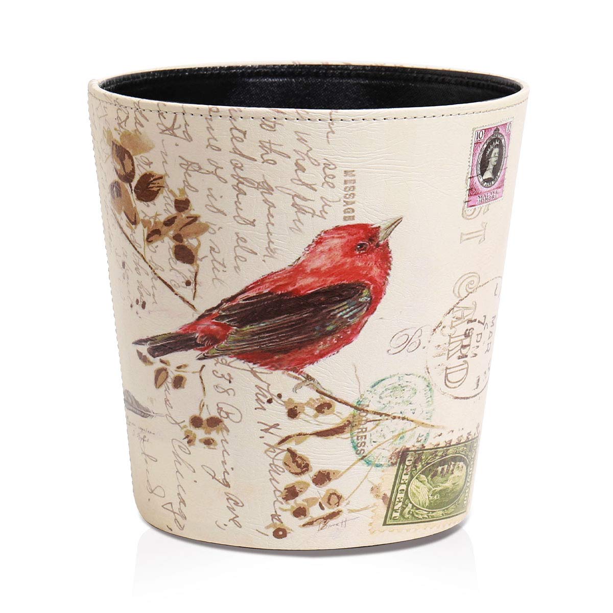 PU Leather Small Trash Can Wastebasket