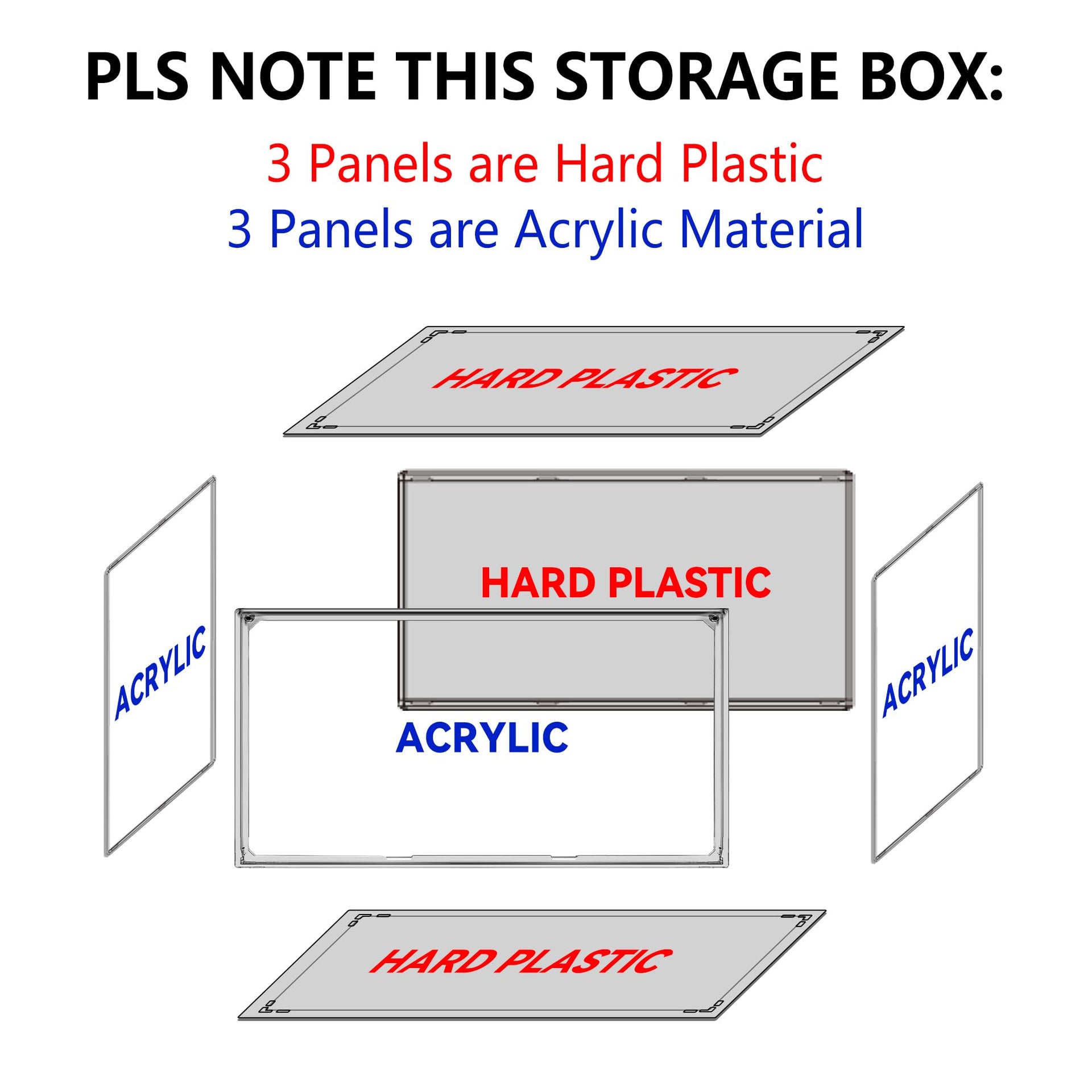 1 Pack Clear Plastic Shoe Boxes