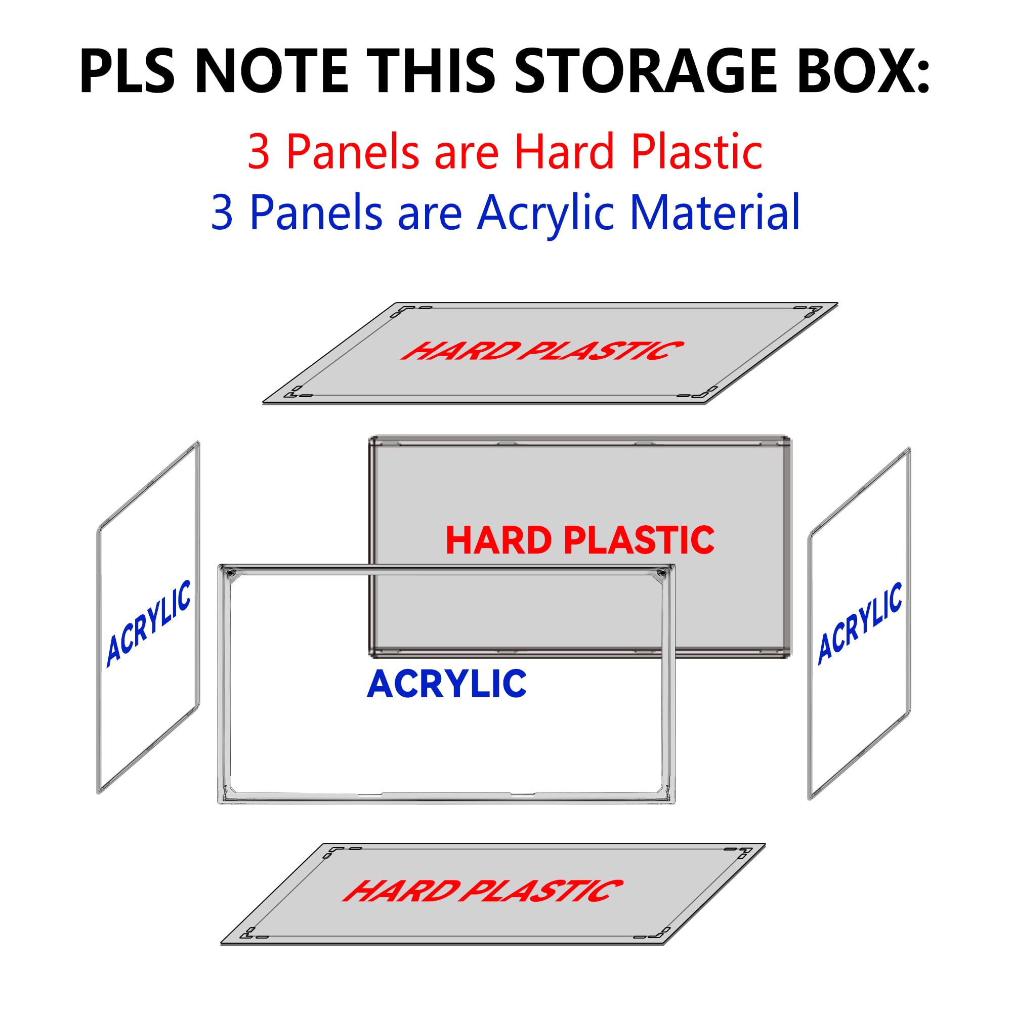 1 Pack Clear Plastic Shoe Boxes