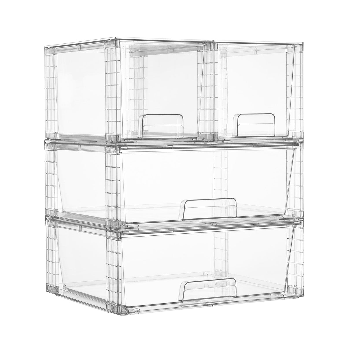 Clear Stackable Storage Drawers (4 Count)