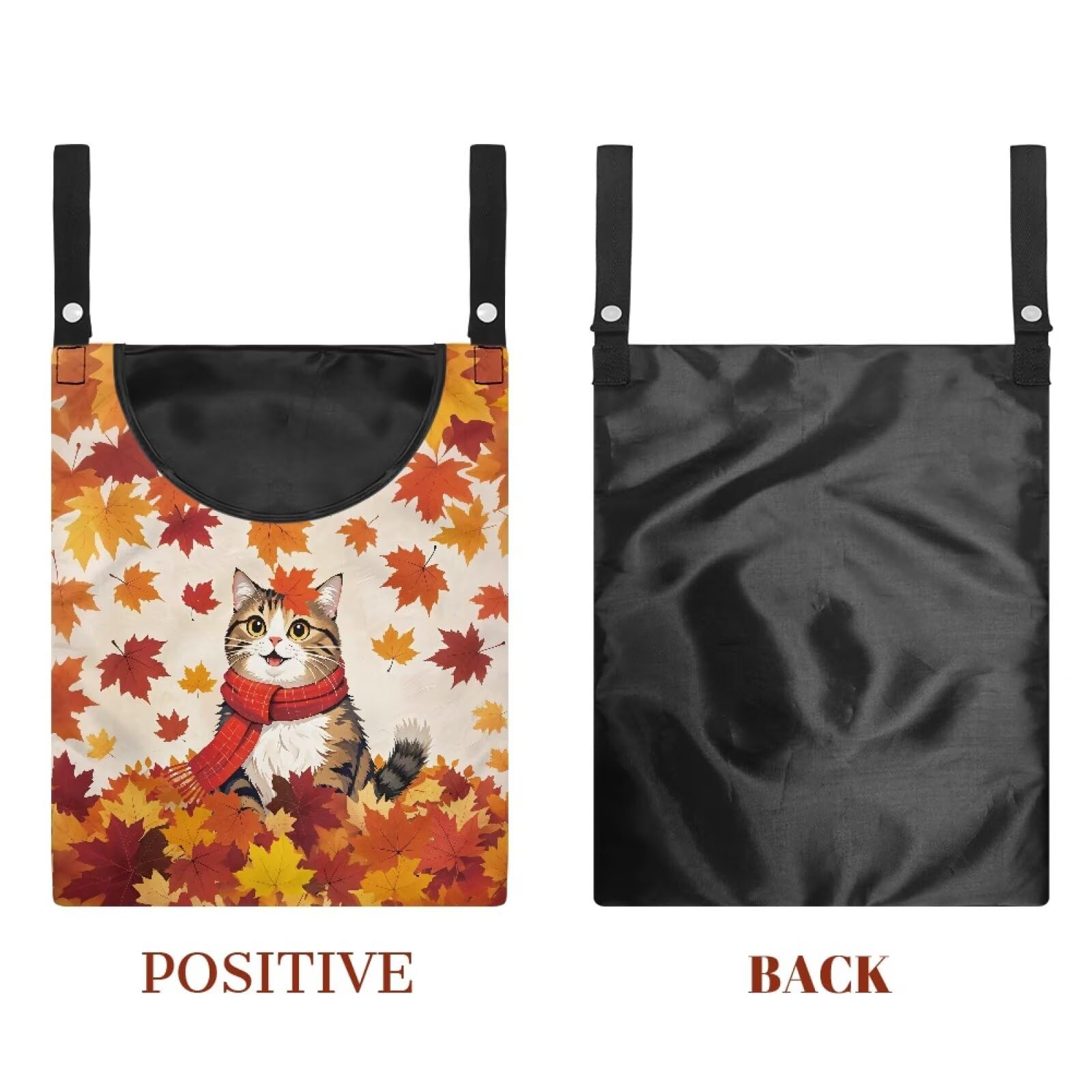 Fall Cat Clothespin Bag Space
