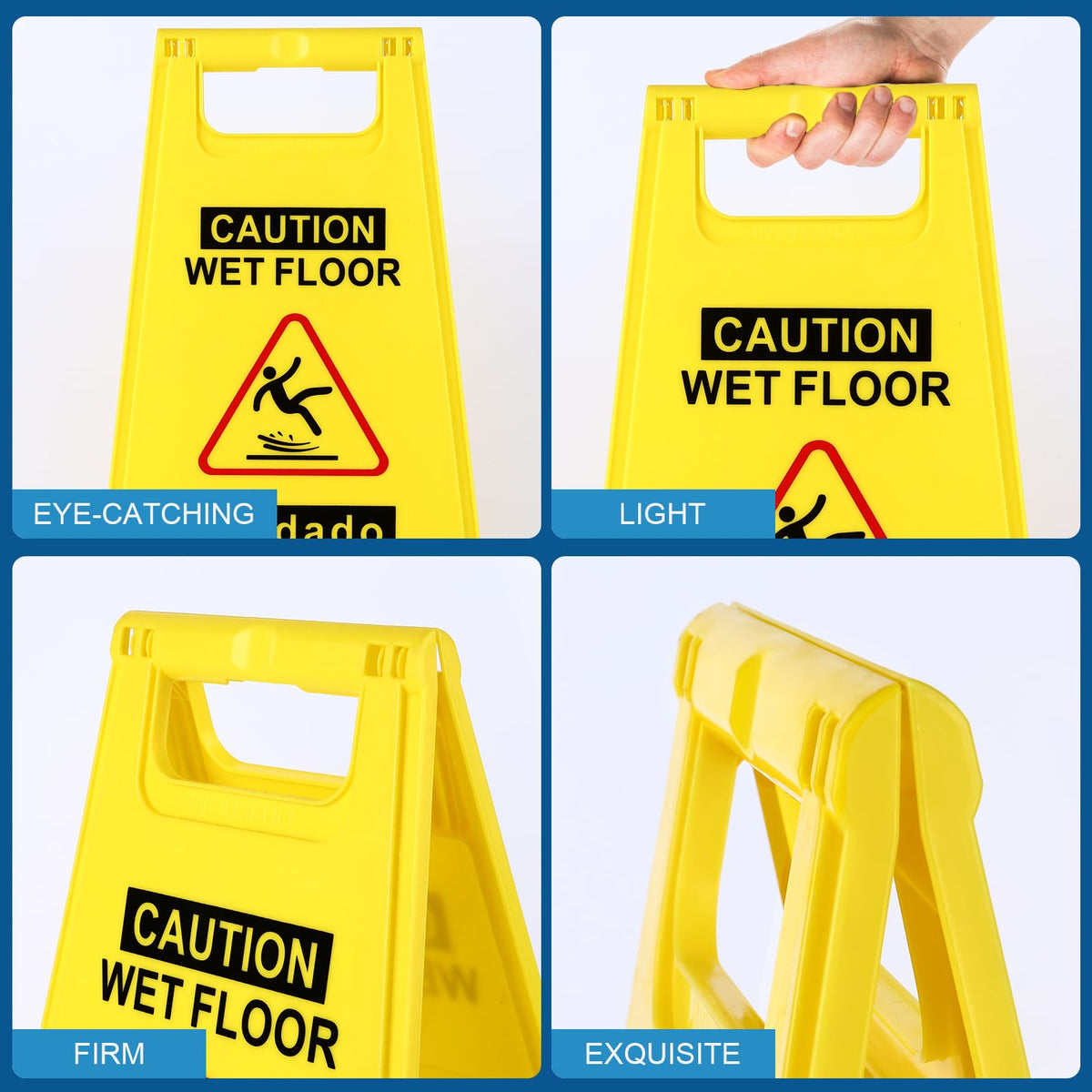 6 Pack Caution Wet Floor Sign (6 Count)
