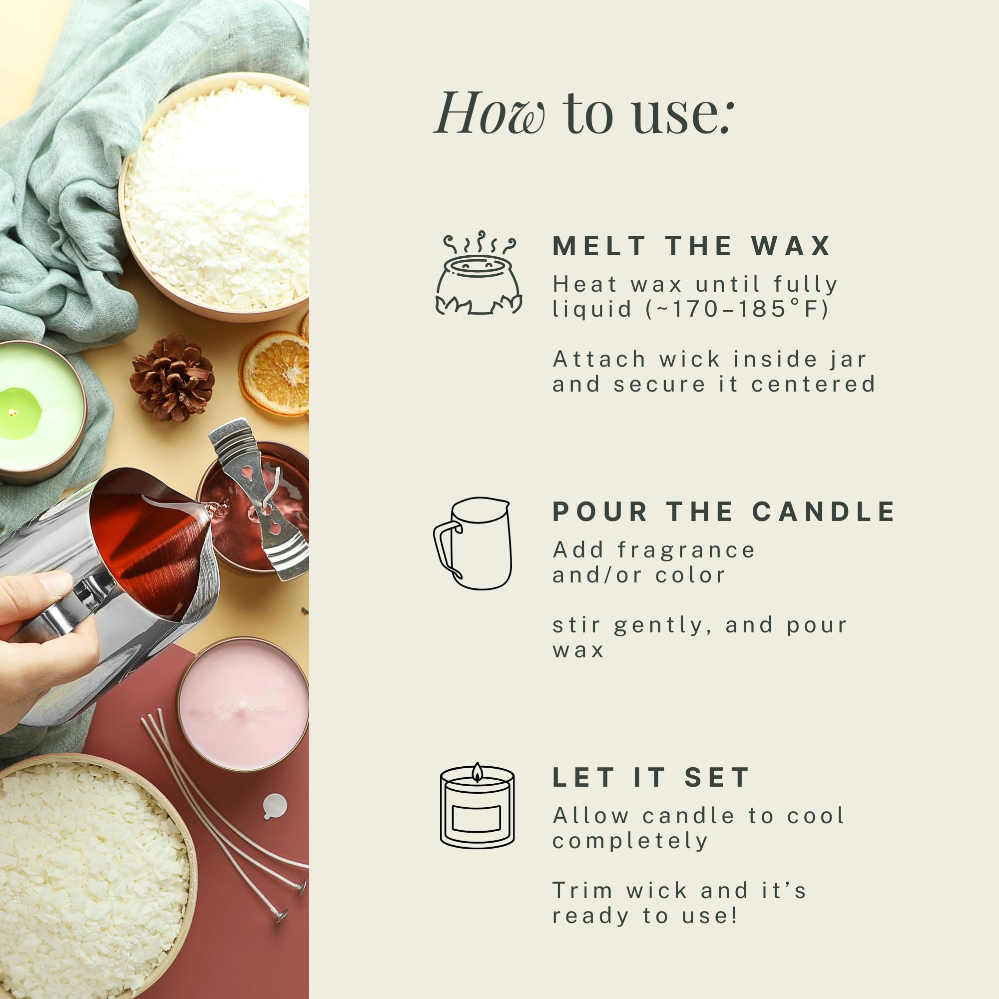 Organic Soy Candle Wax for Candle Making (15 Count)