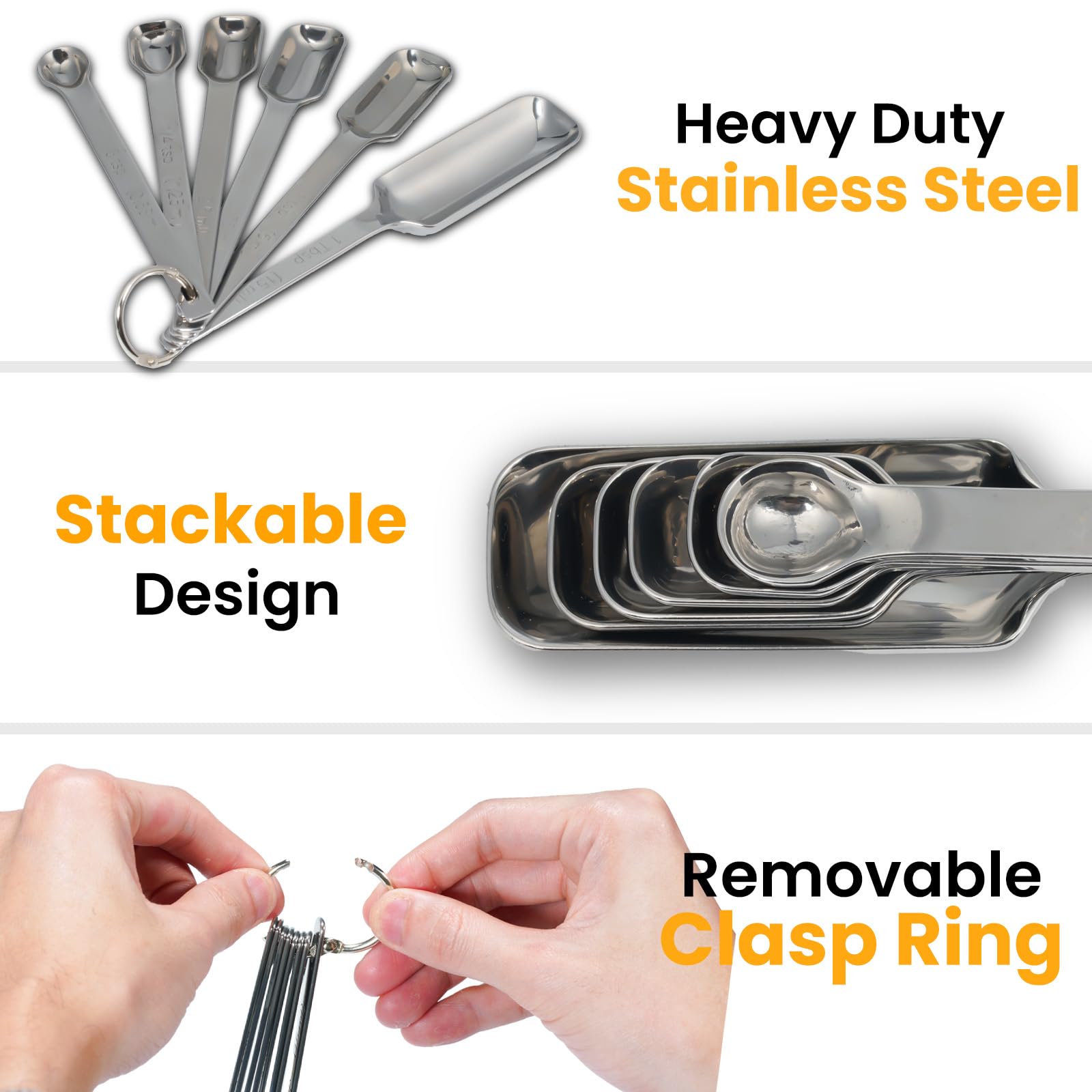 Stainless Steel Measuring Spoons Set of 11 (11 Count)