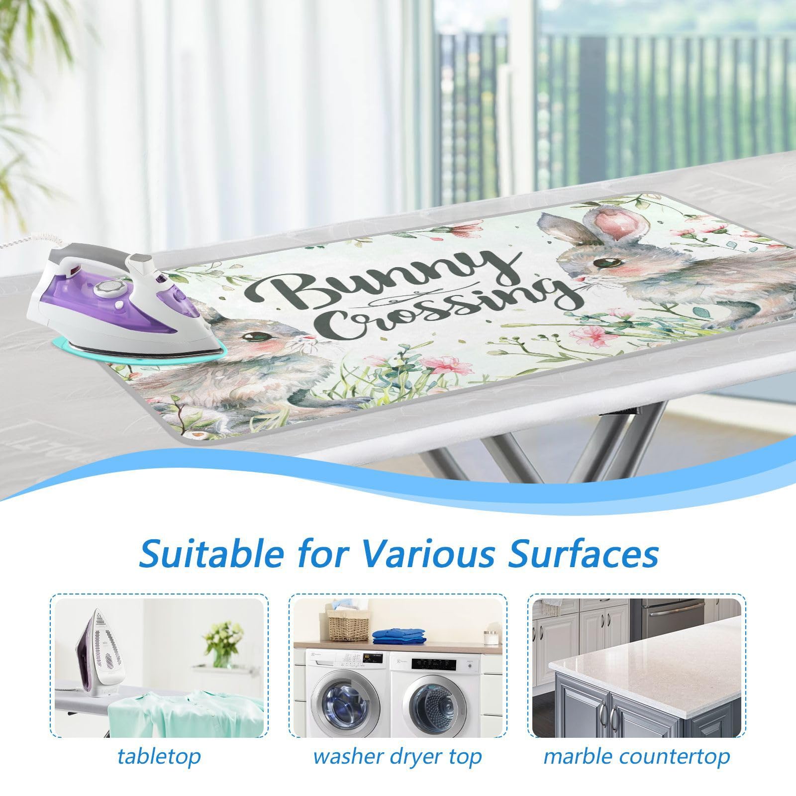 Ironing Mat Portable Ironing Pad Ironing Blanket for Table Top Heat Resistance Double