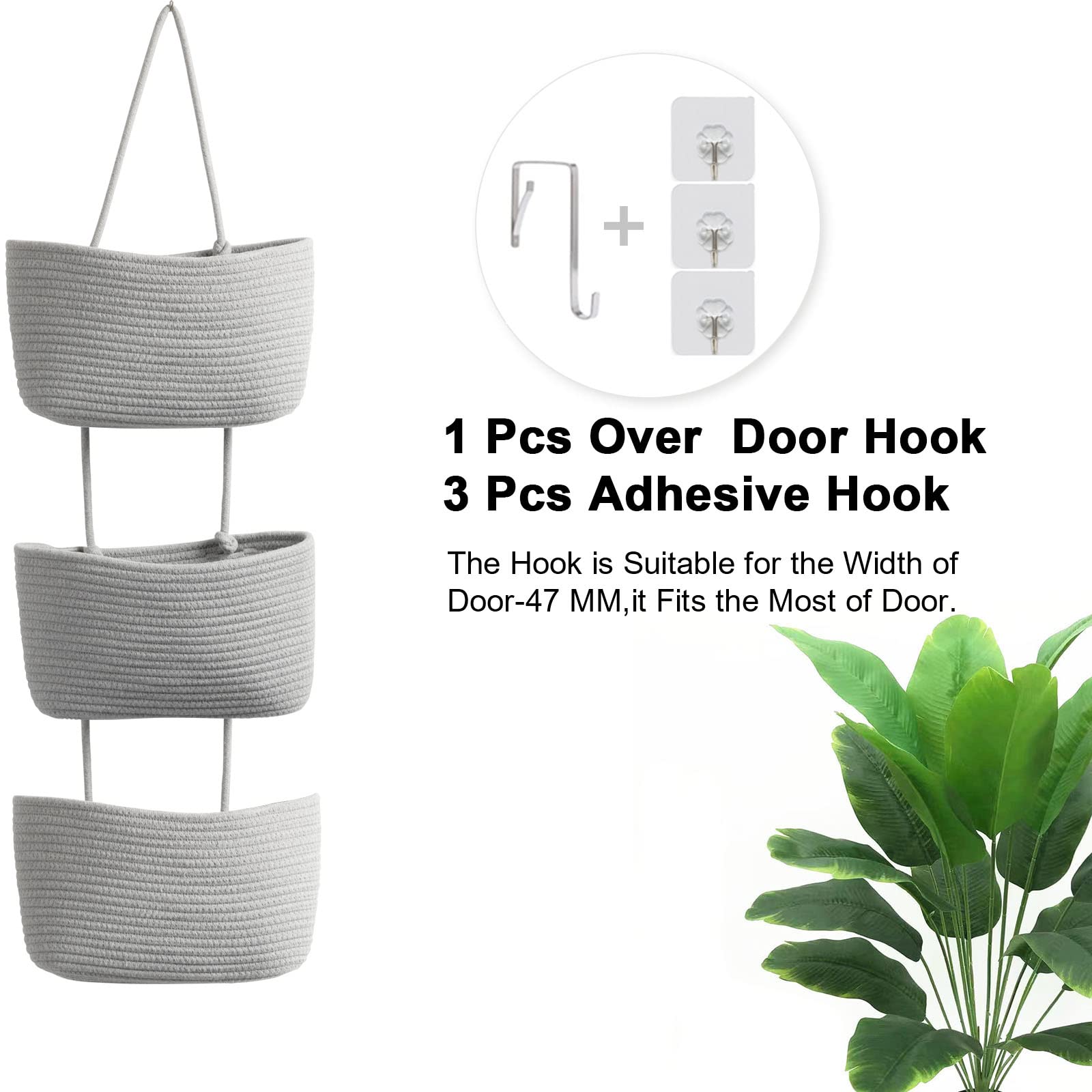 Over the Door Hanging Basket (3 Count)