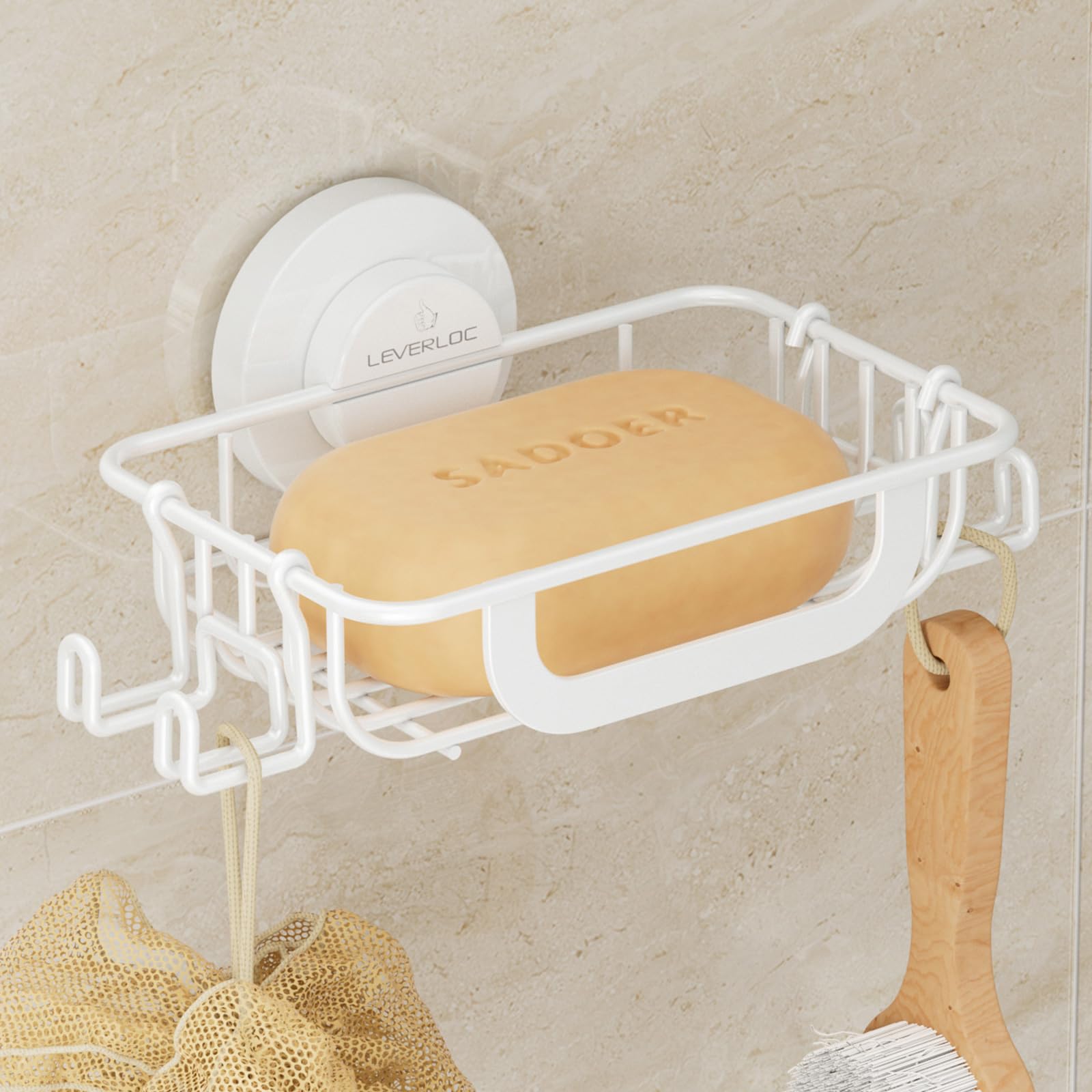 Bar Soap Holder with Hooks
