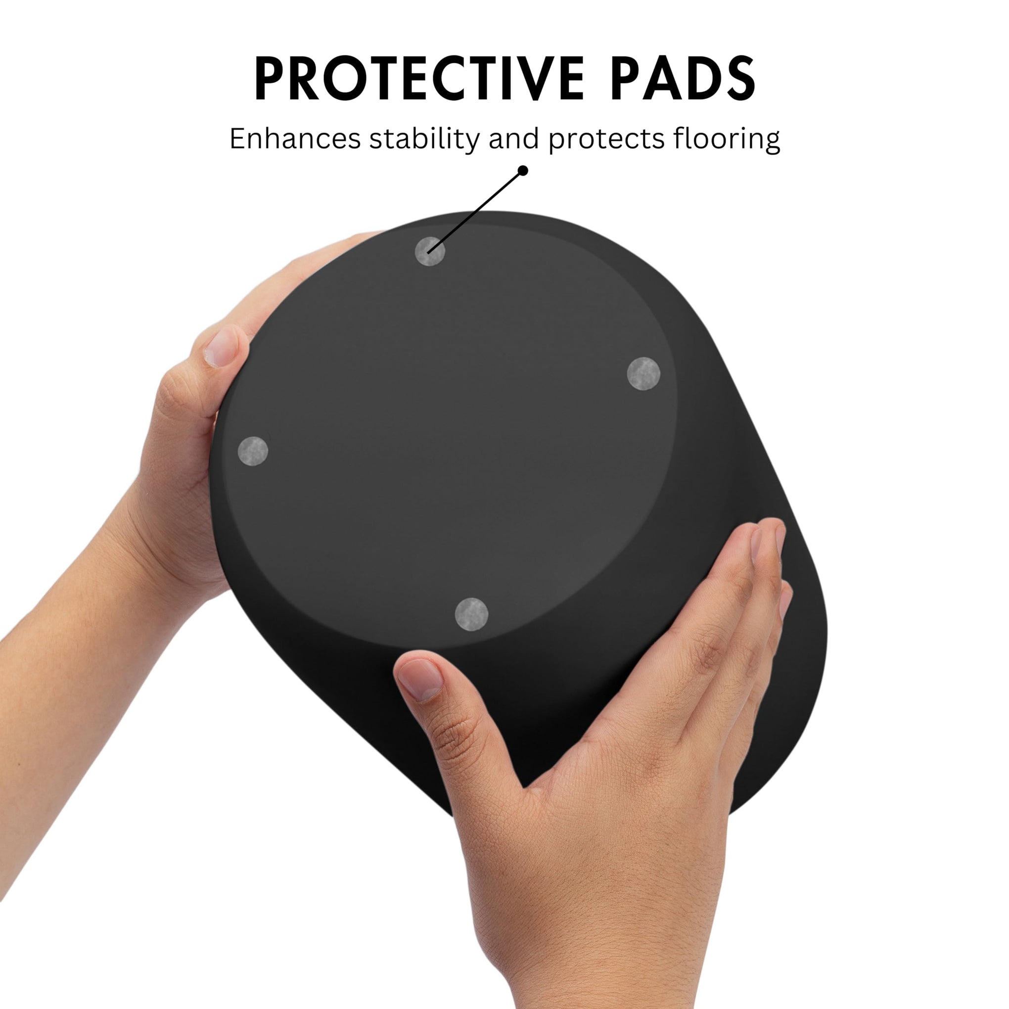 Matte Black Round 2 Gallon Trash Can for Home and Bathroom