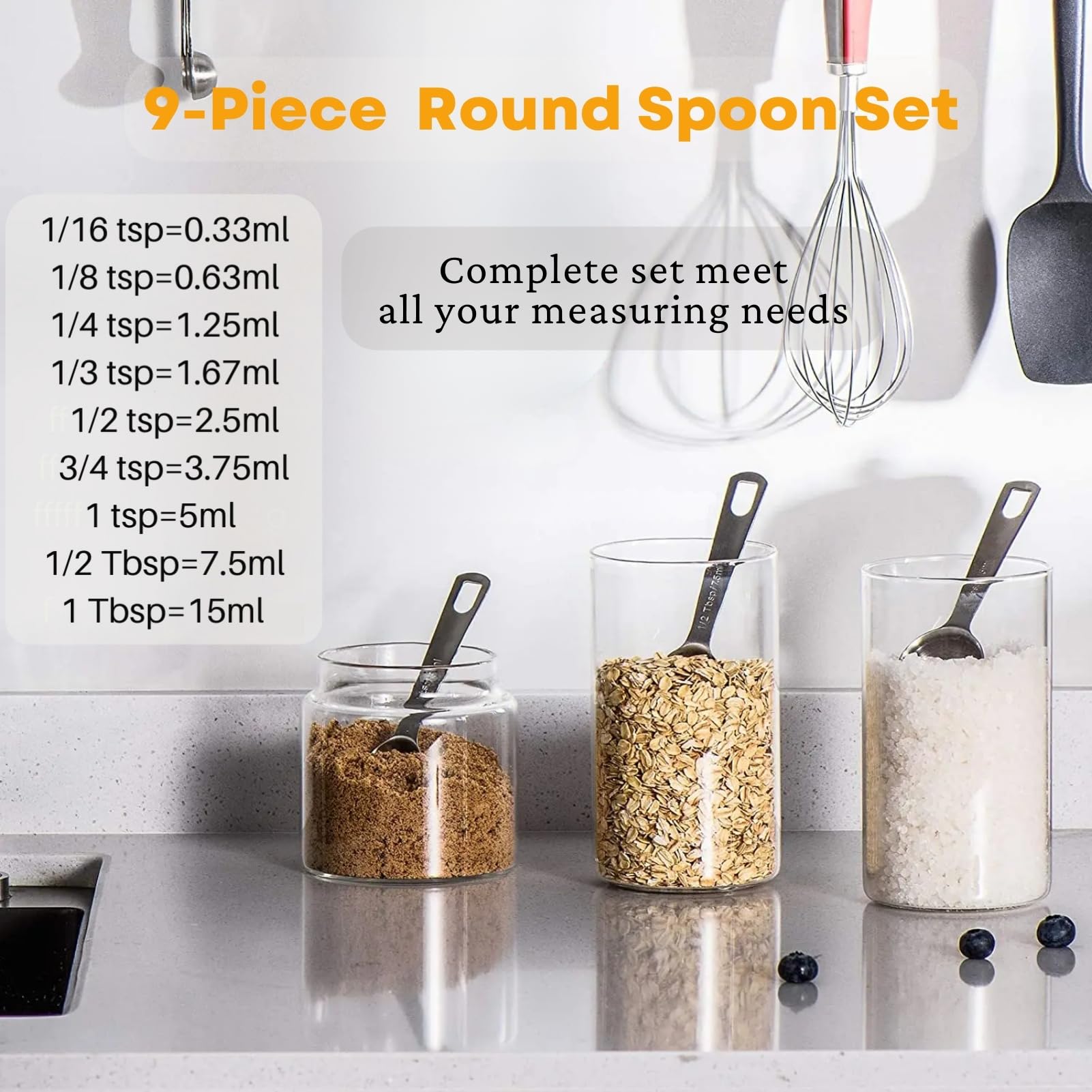 23 Pcs Stainless Steel Measuring Spoons Set with Leveler (23 Count)