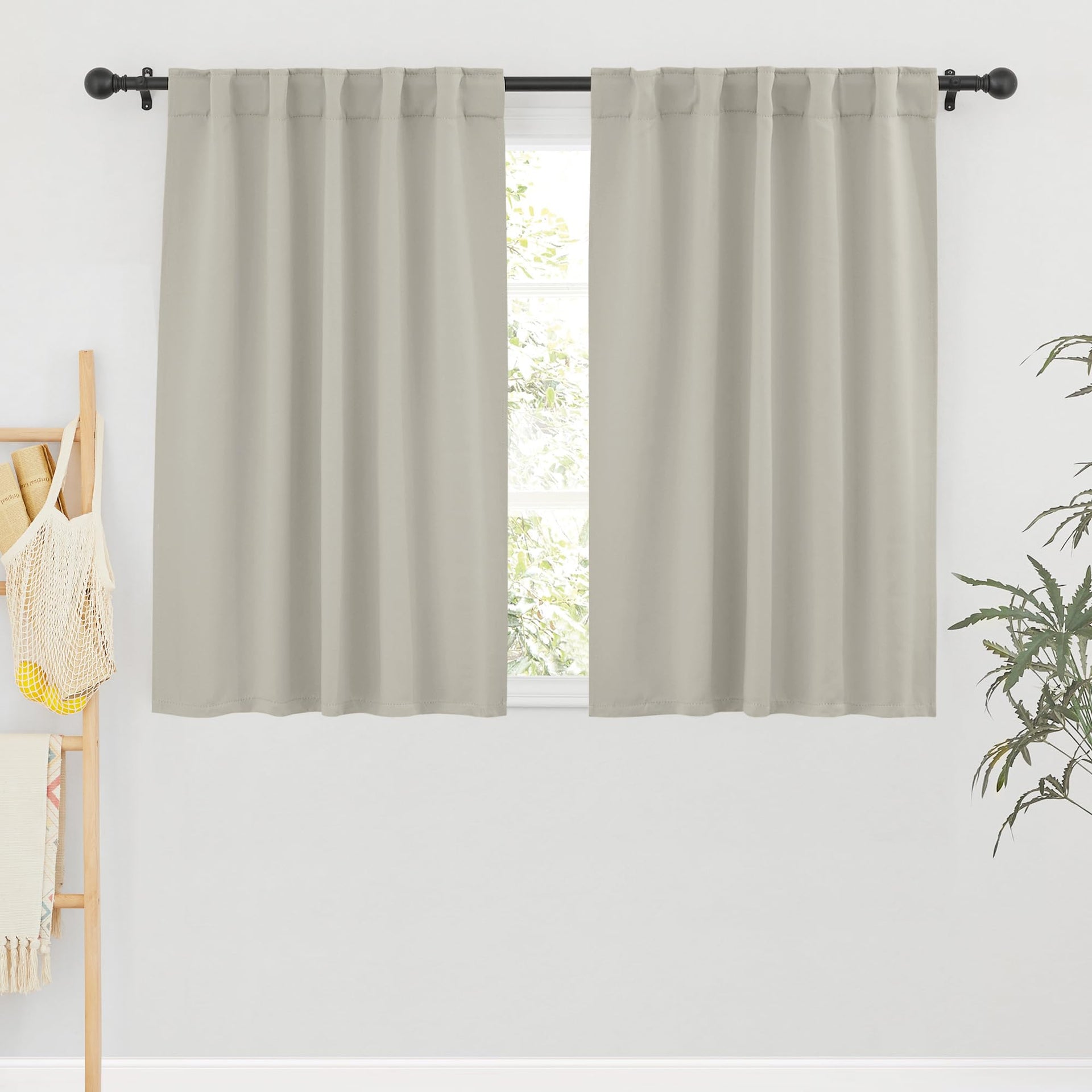 Small Window Curtains for Kitchen Bathroom Cafe RV Camper (2 Count)