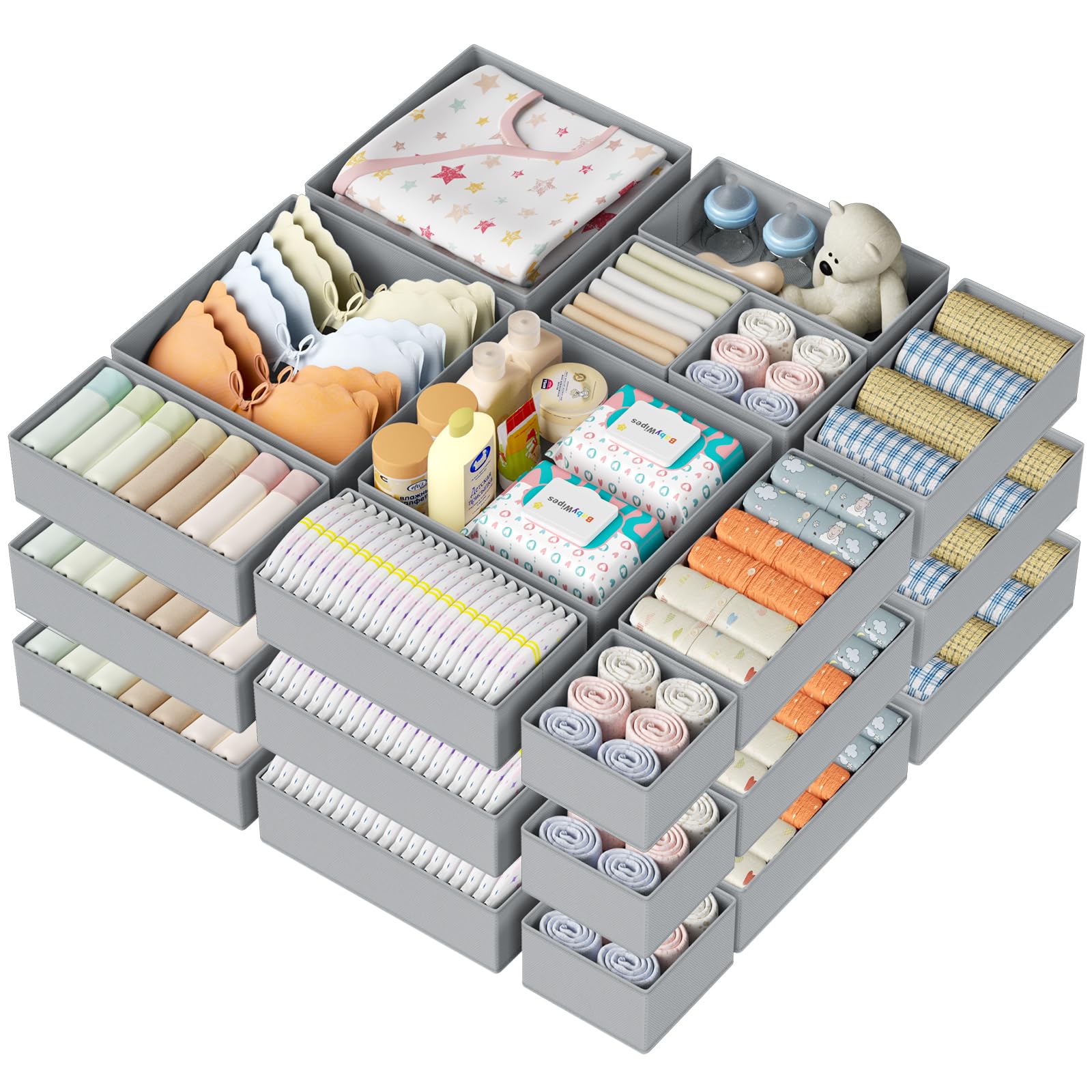 Drawer Organizer Clothes Storage (24 Count)