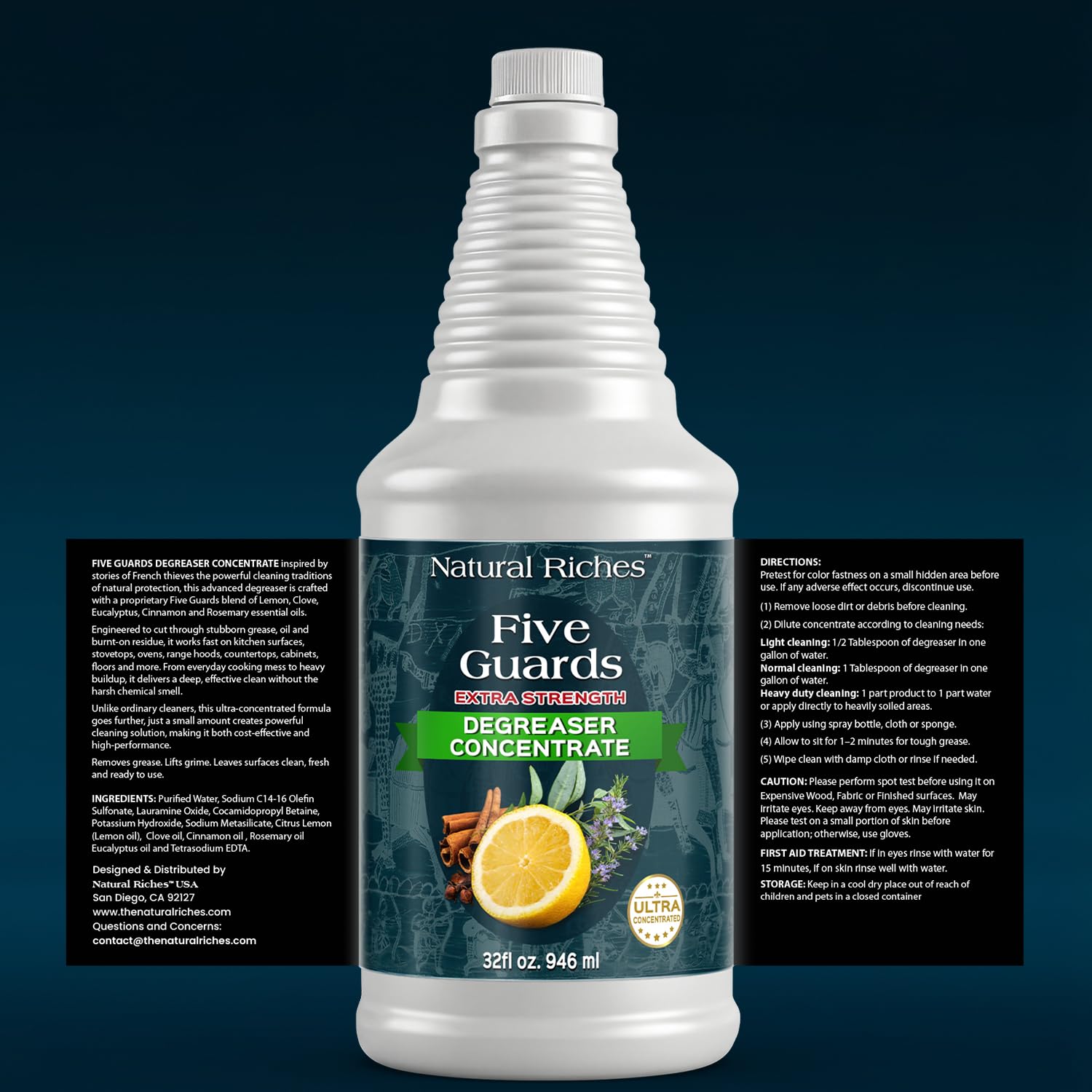 Five Guards Degreaser Concentrate 32 oz (32 Fl Oz)