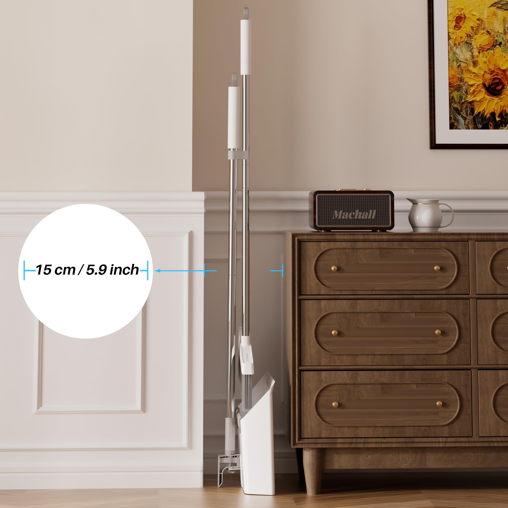 White Broom and Dustpan Set