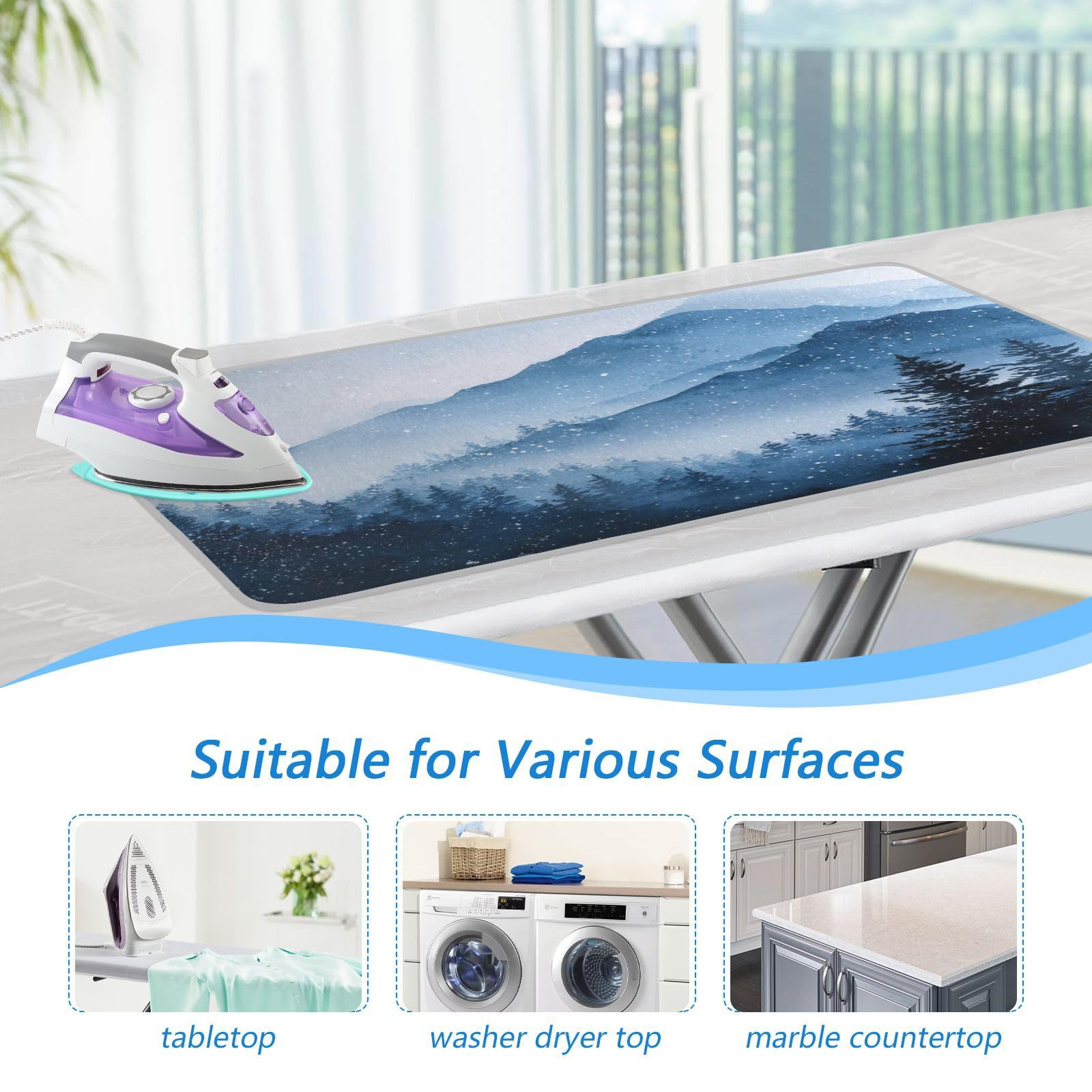 Ironing Mat Portable Ironing Pad Ironing Blanket for Table Top Heat Resistance Double