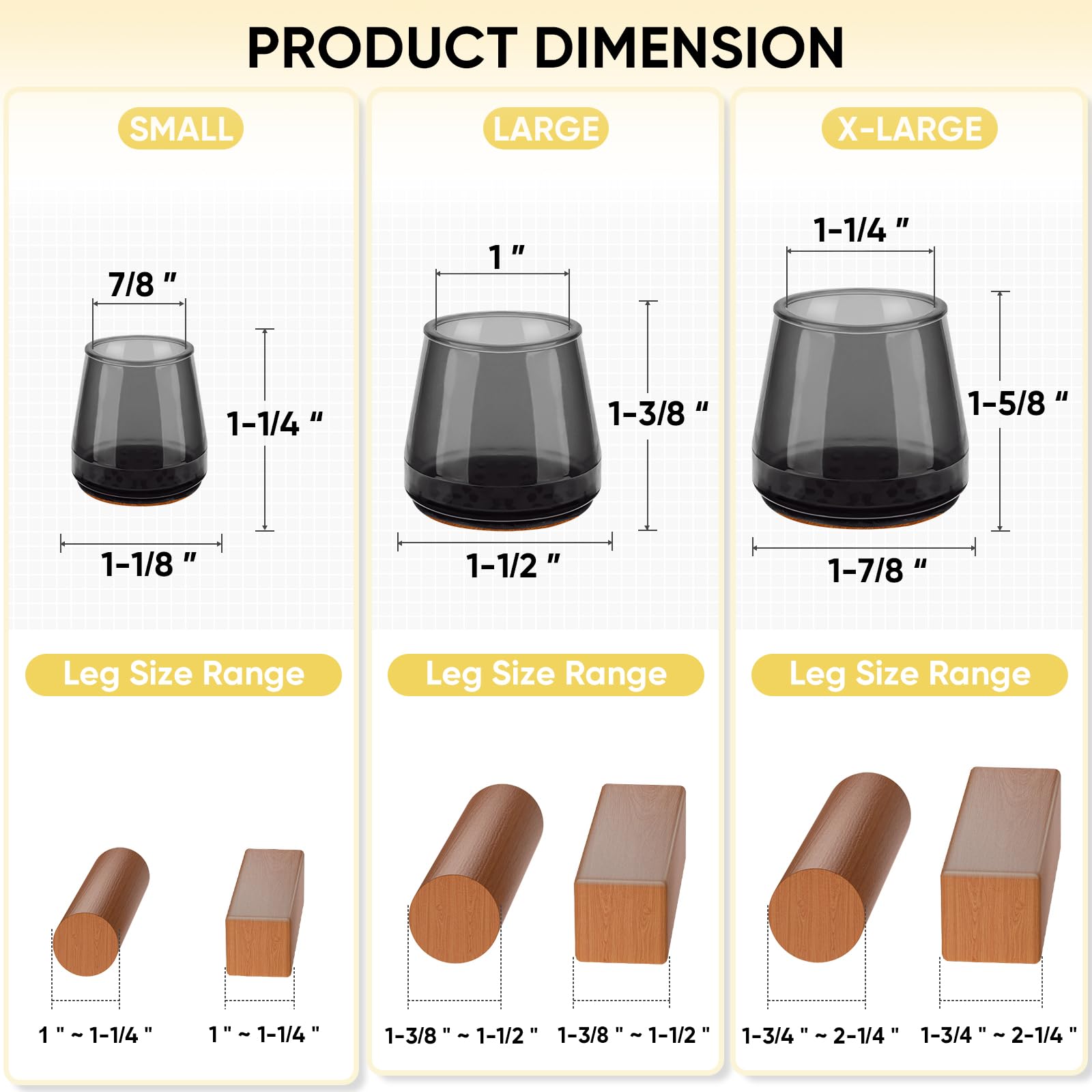 Silicone Chair Leg Floor Protectors