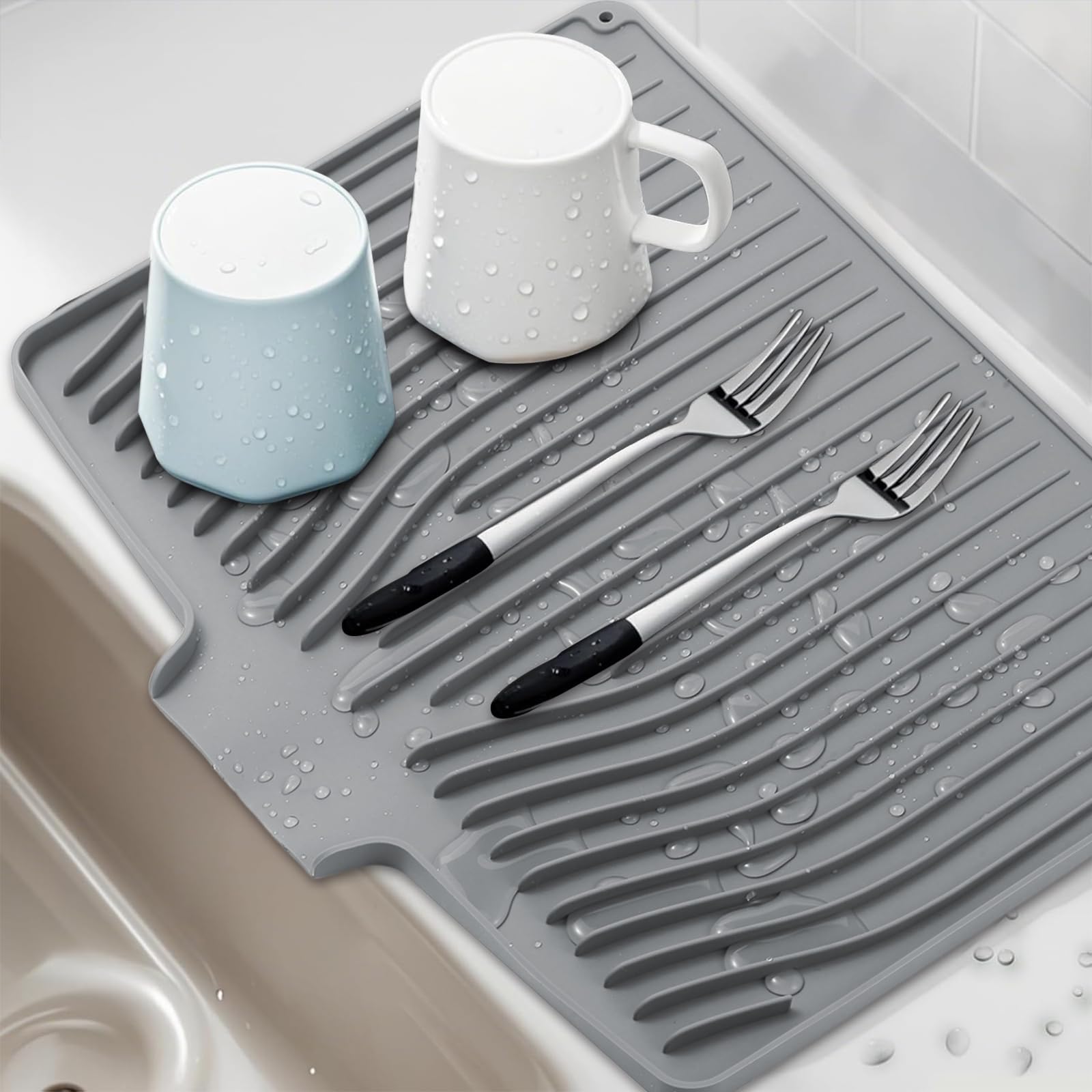 Silicone Dish Drying Mat for Kitchen Counter
